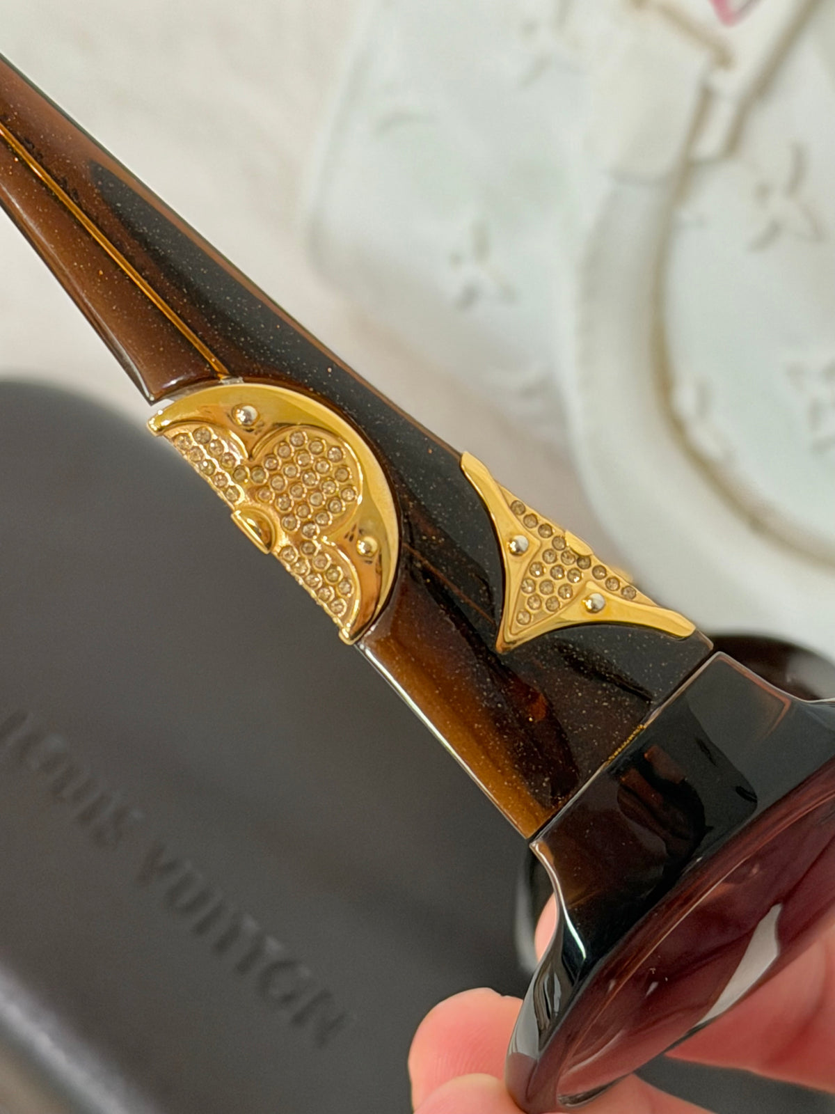 Louis Vuitton Brown Speckling Acetate Frame Iris PM Sunglasses-Z0332W
