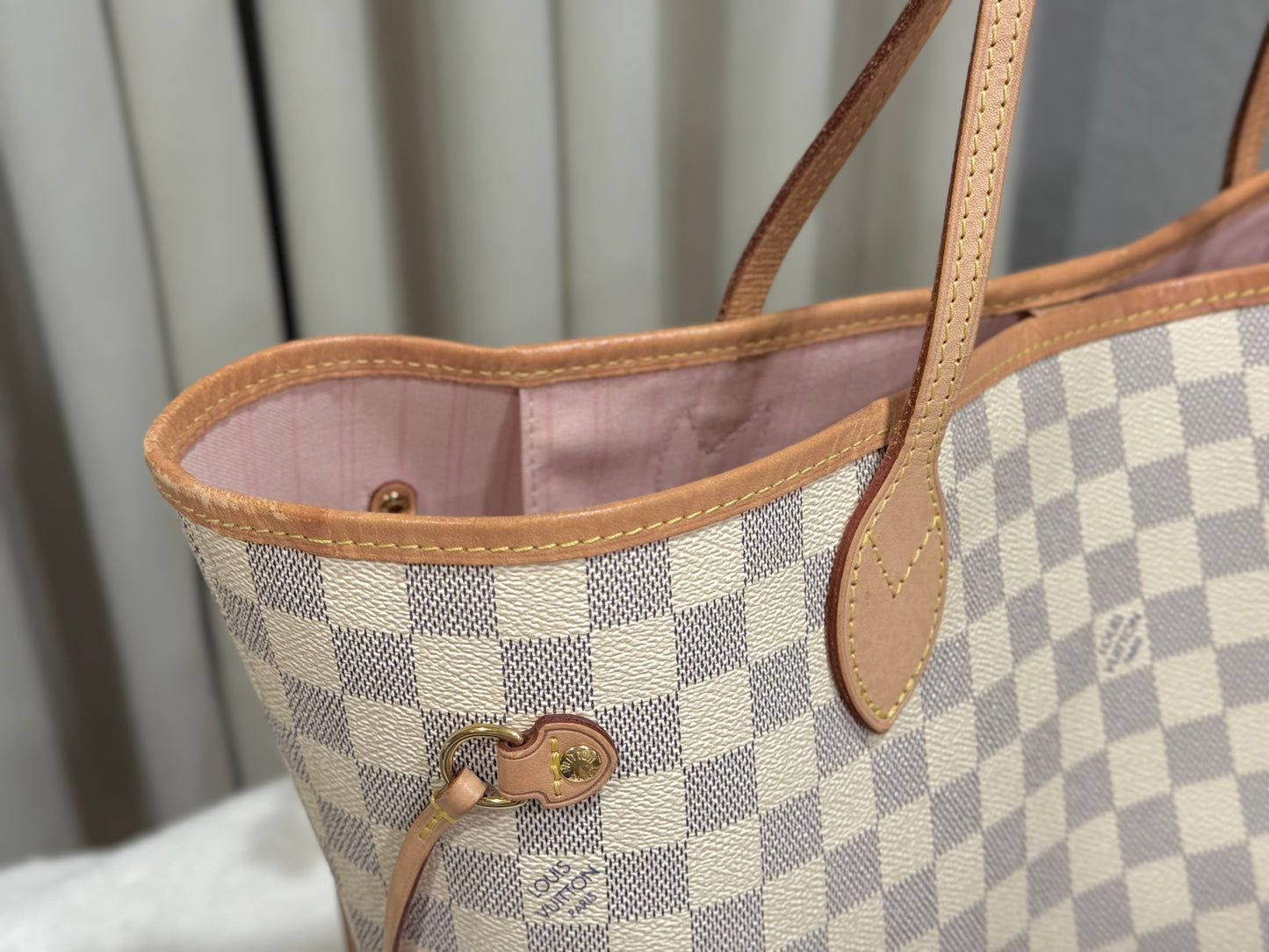 Louis Vuitton Neverfull MM Damier Azur Rose Ballerine