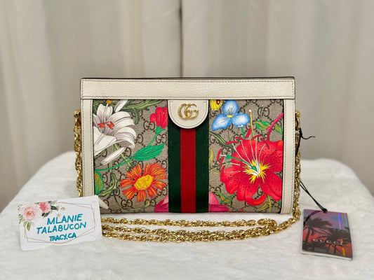 Gucci GG Supreme Flora Ophidia Small Shoulder Bag 503877