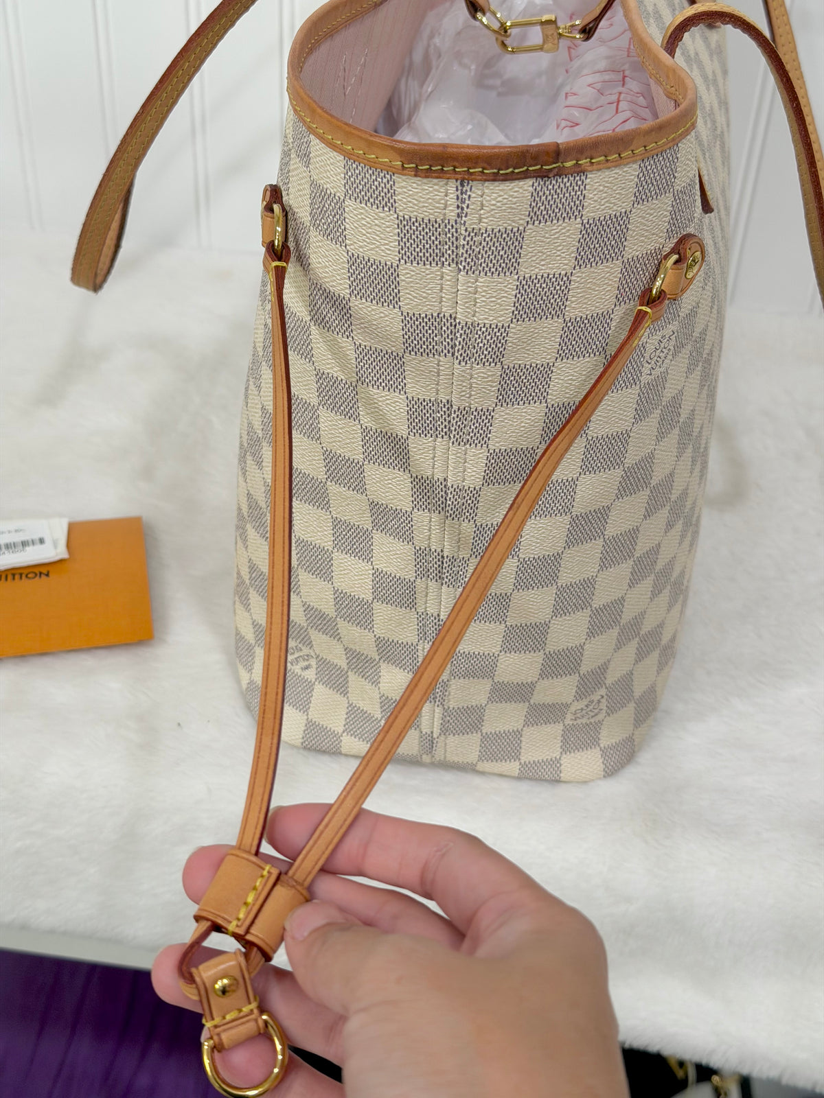 Louis Vuitton Neverfull MM Damier Azur Rose Ballerine