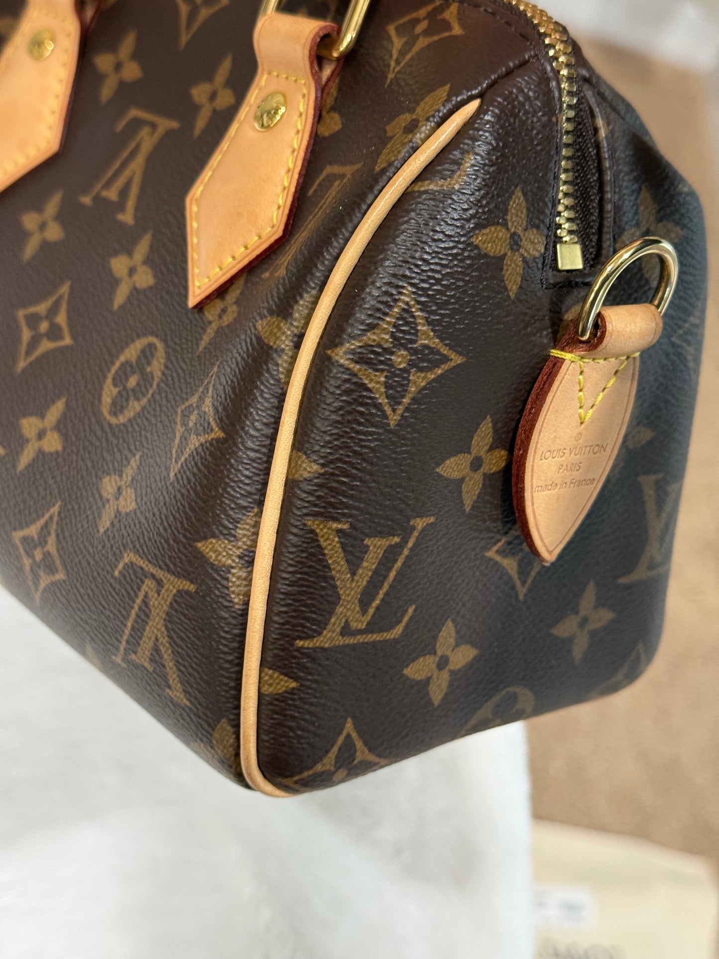 Louis Vuitton Speedy Bandouliere 20 Mono with Black/Pink Strap