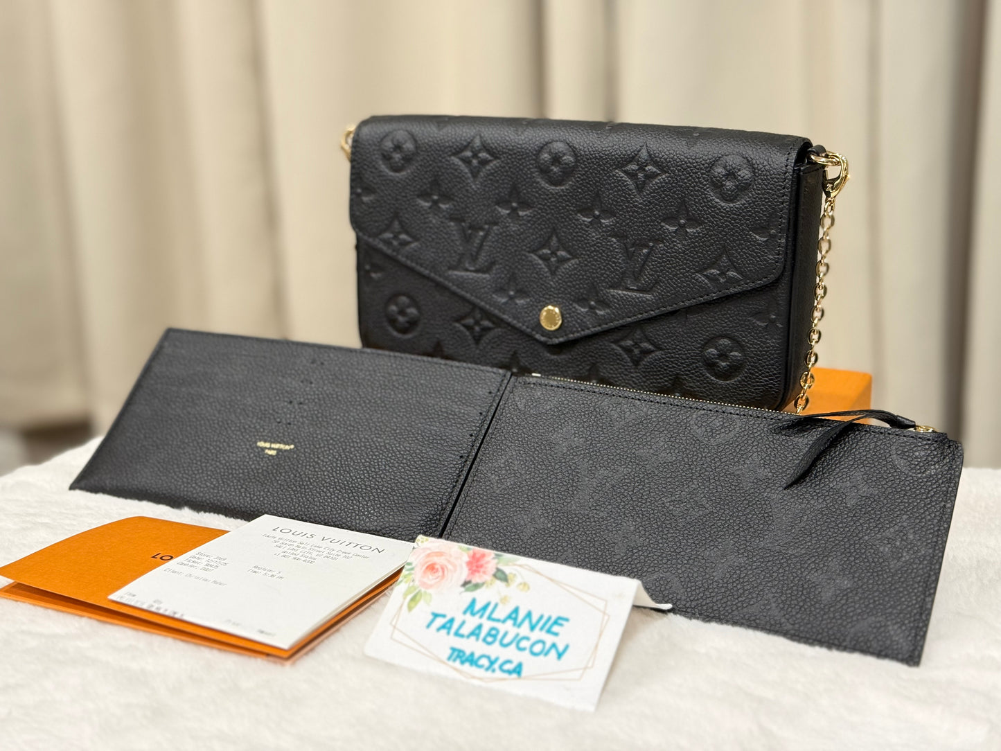 Louis Vuitton Felicie Pochette in Mono Empreinte Noir/Black with Inserts (Copy)