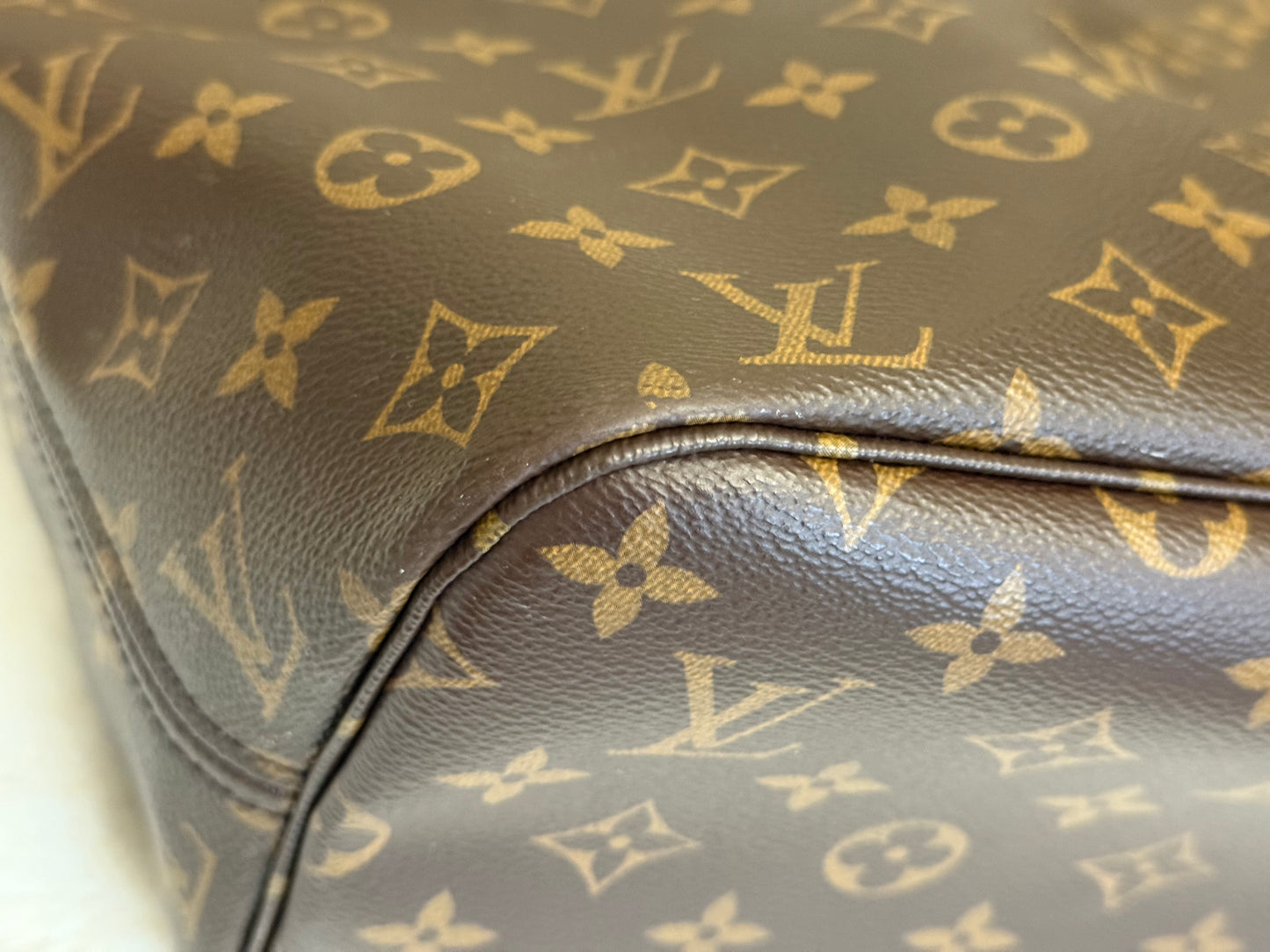 Louis Vuitton Neverfull MM Mono Cherry Bag and Pouch