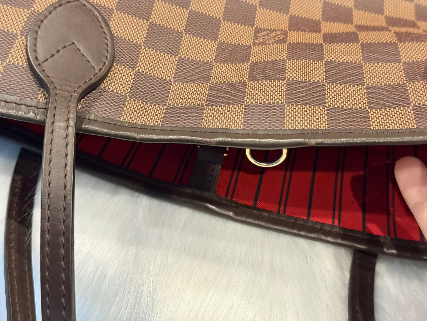 Louis Vuitton Neverfull MM Damier Ebene Cerise