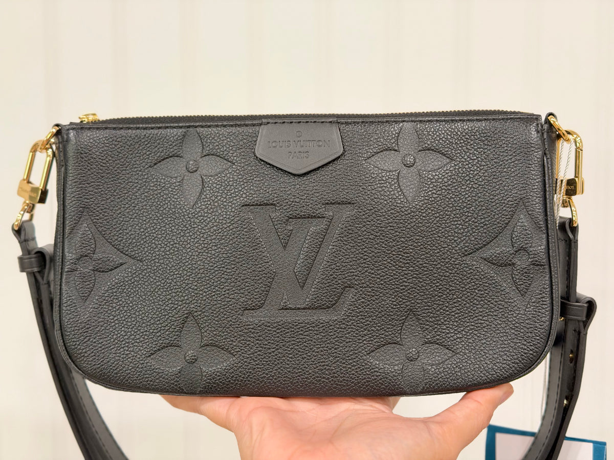 Louis Vuitton Multi Pochette Mono Giant Empreinte Black