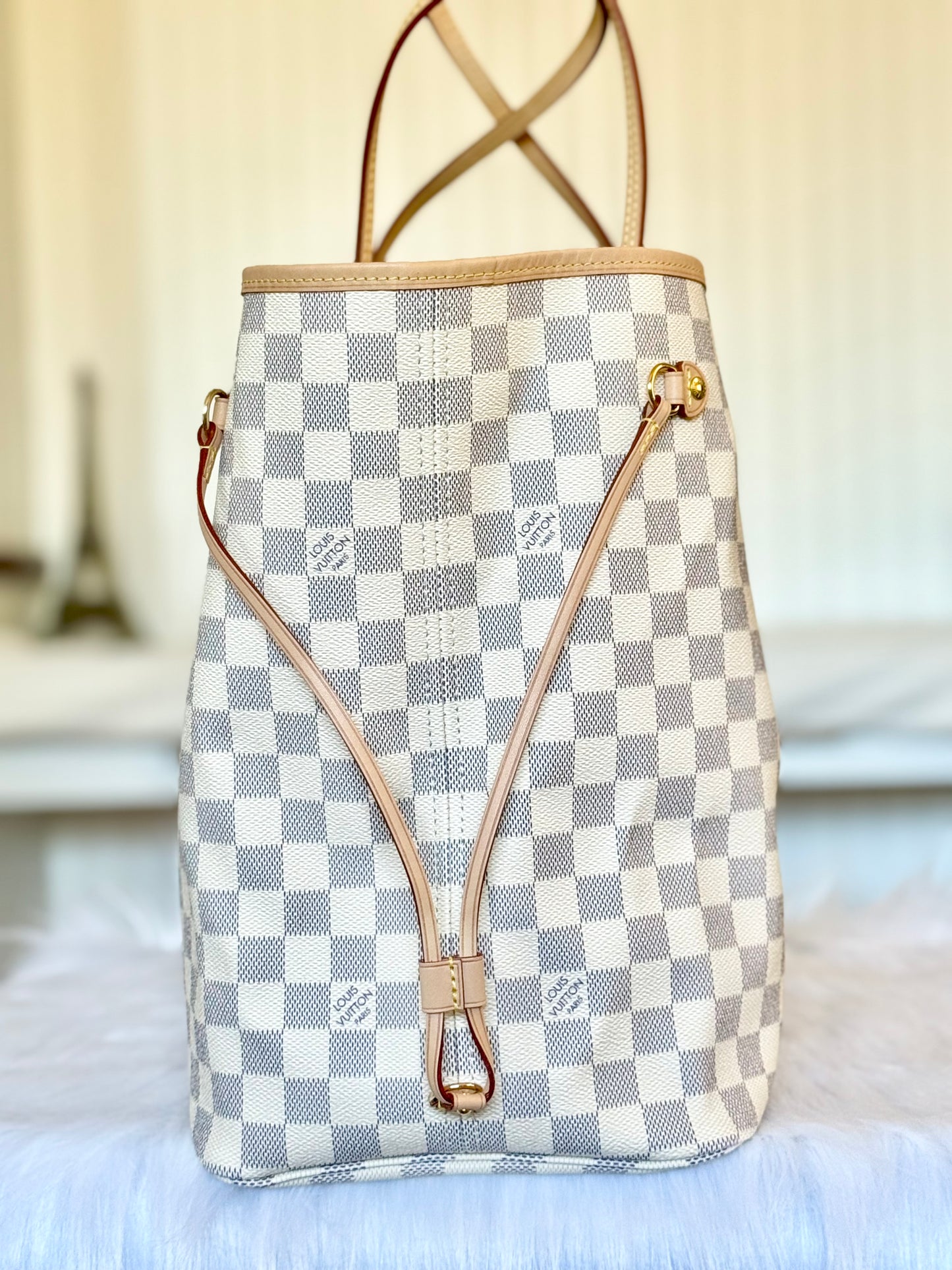 Louis Vuitton Neverfull GM in Damier Azur  Rose Ballerine MINT