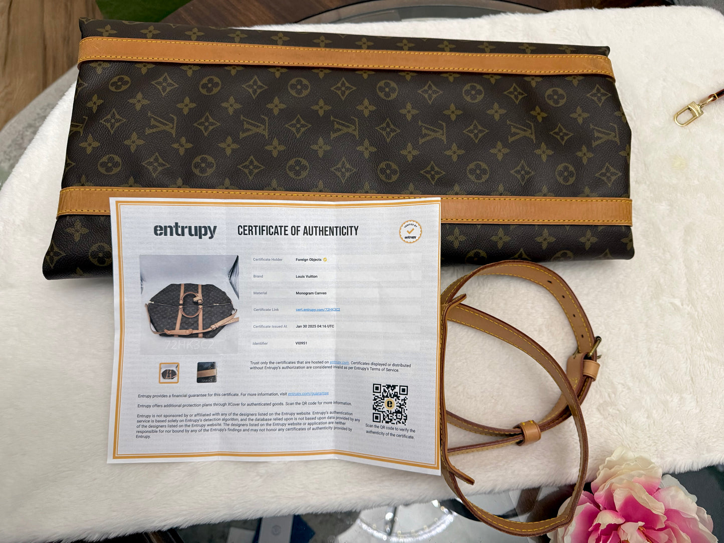 Louis Vuitton Keepall Bandouliere 60 Mono May 1991