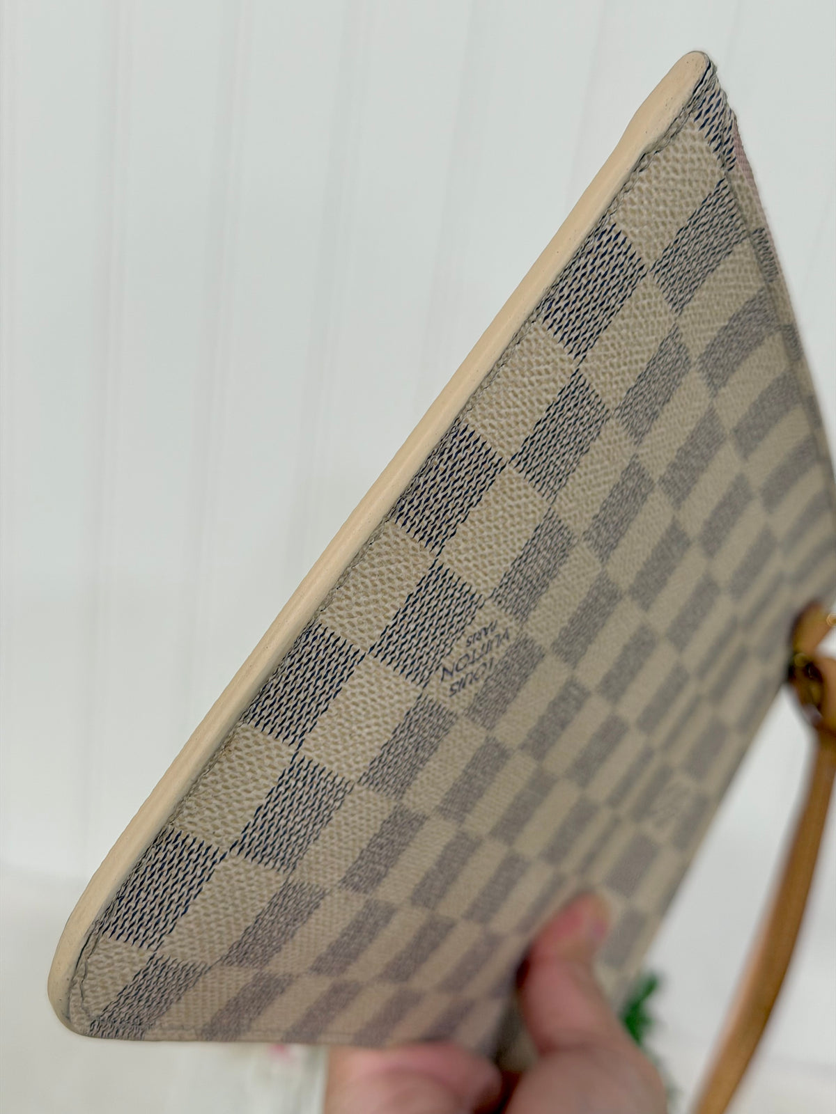Louis Vuitton Neverfull MM/GM Damier Azur Rose Ballerine Pouch