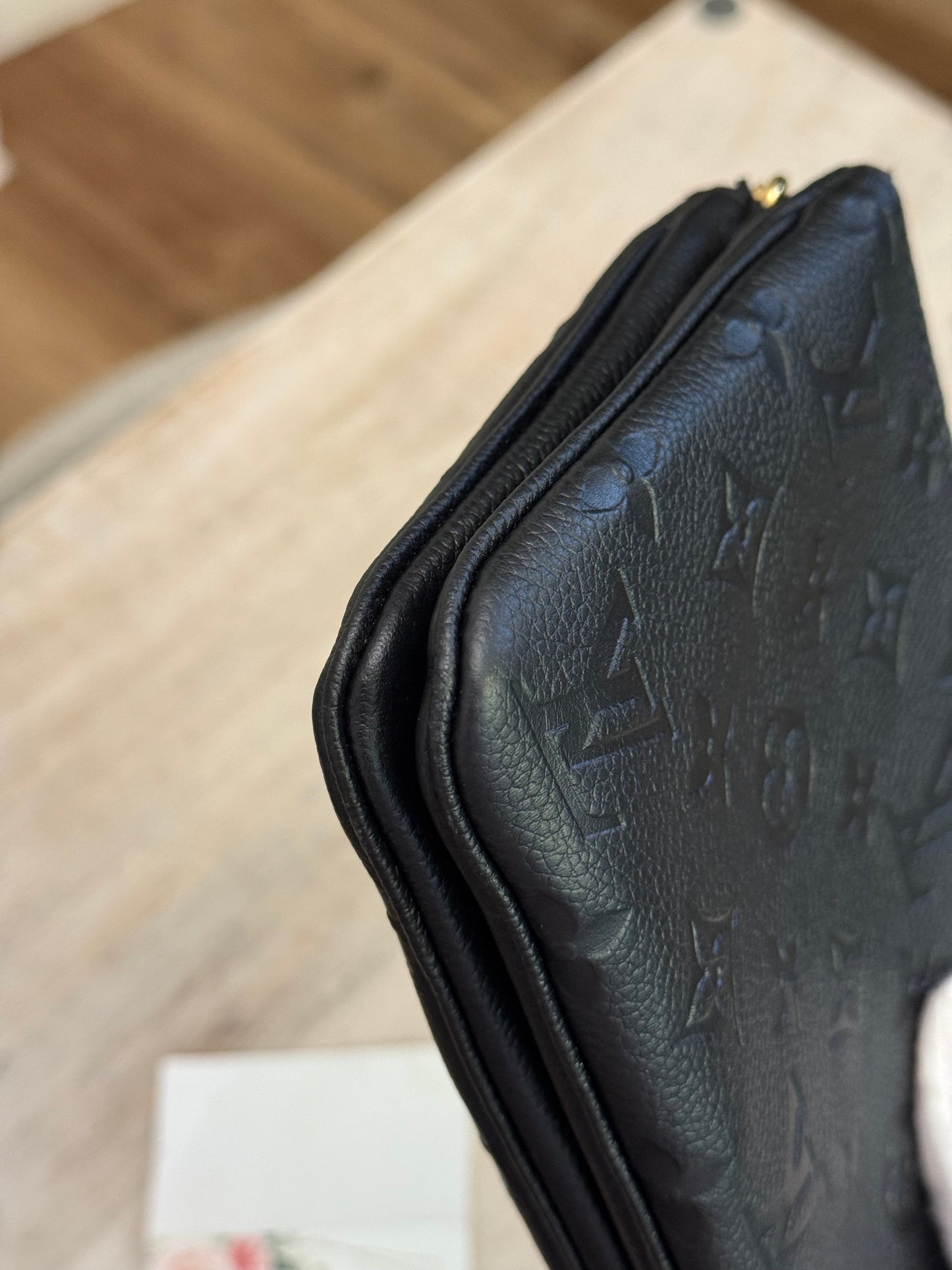 Louis Vuitton Double Zip Pochette Black Empreinte