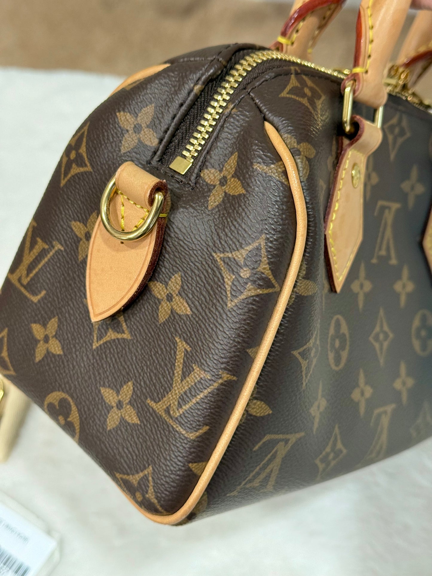 Louis Vuitton Speedy Bandouliere 20 Mono with Black/Pink Strap