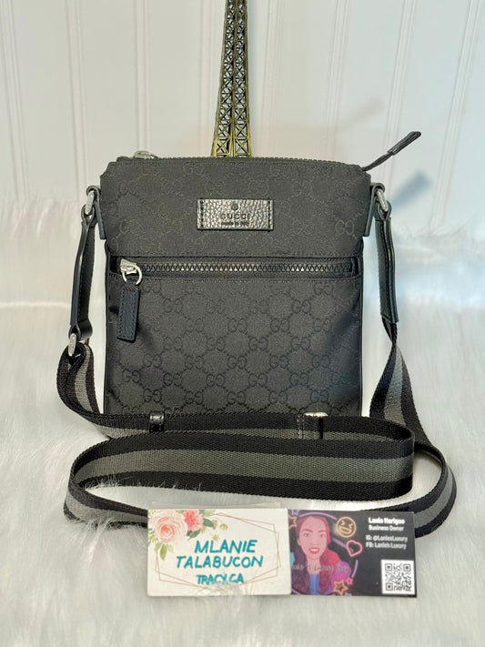 Gucci Nylon GG Canvas Messenger Bag Black 449183