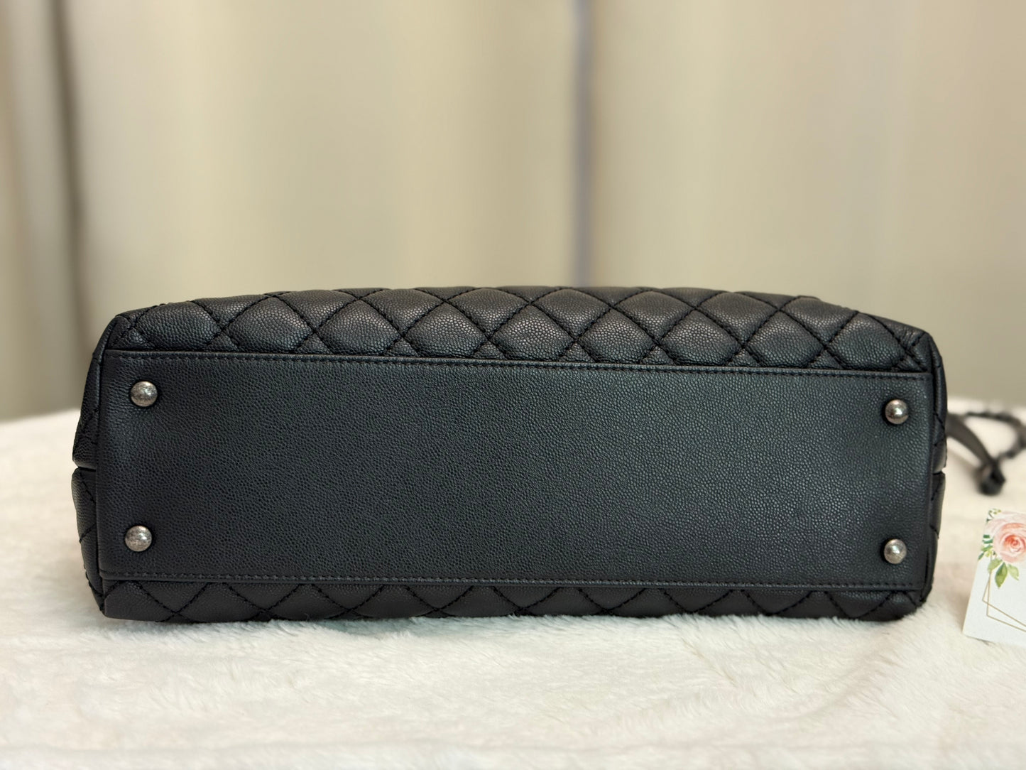 Chanel Coco Handle Black Caviar with Ruthenium Hardware