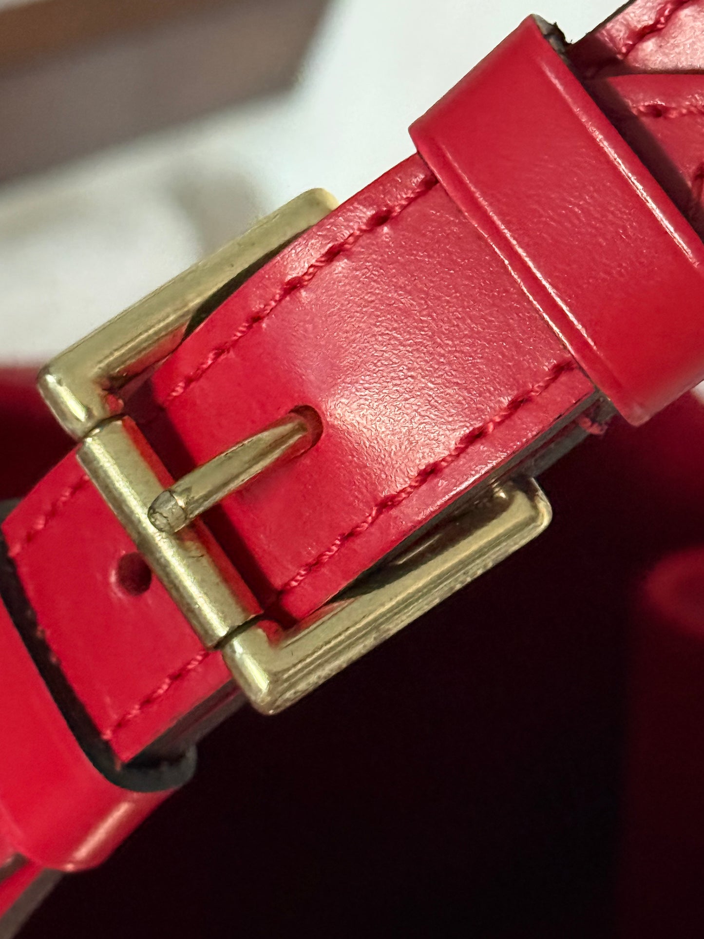 Louis Vuitton Red Epi Petit Noe