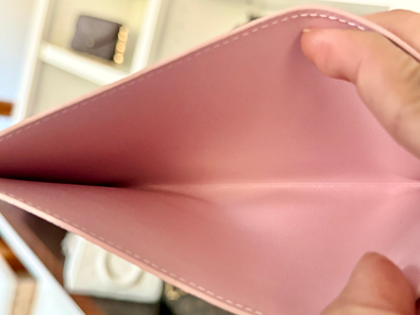 Louis Vuitton Pochette Felicie Damier Azur Rose Ballerine