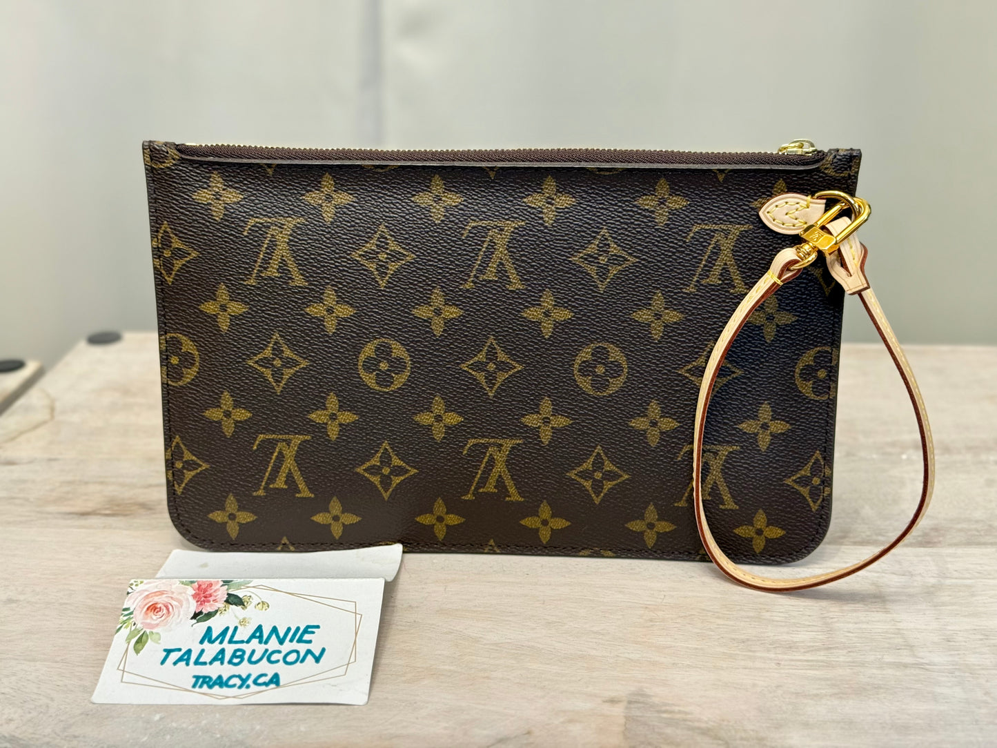 Louis Vuitton Neverfull Mono Pouch Fuchsia