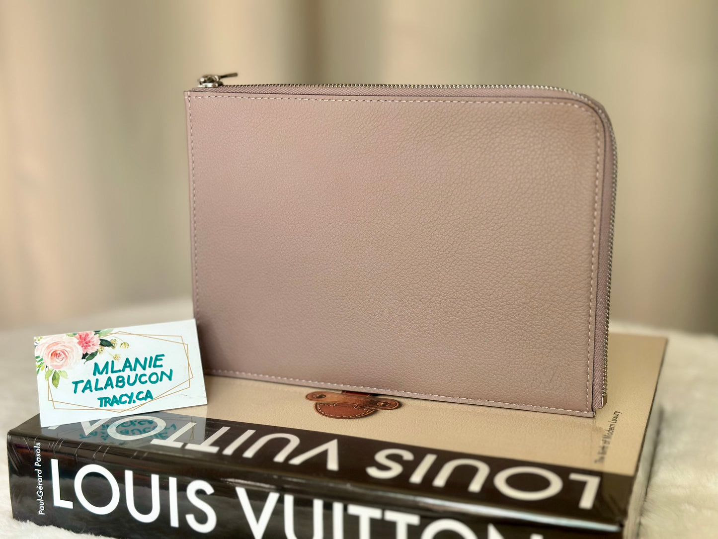 Louis Vuitton Pochette Jour PM Taupe Clutch