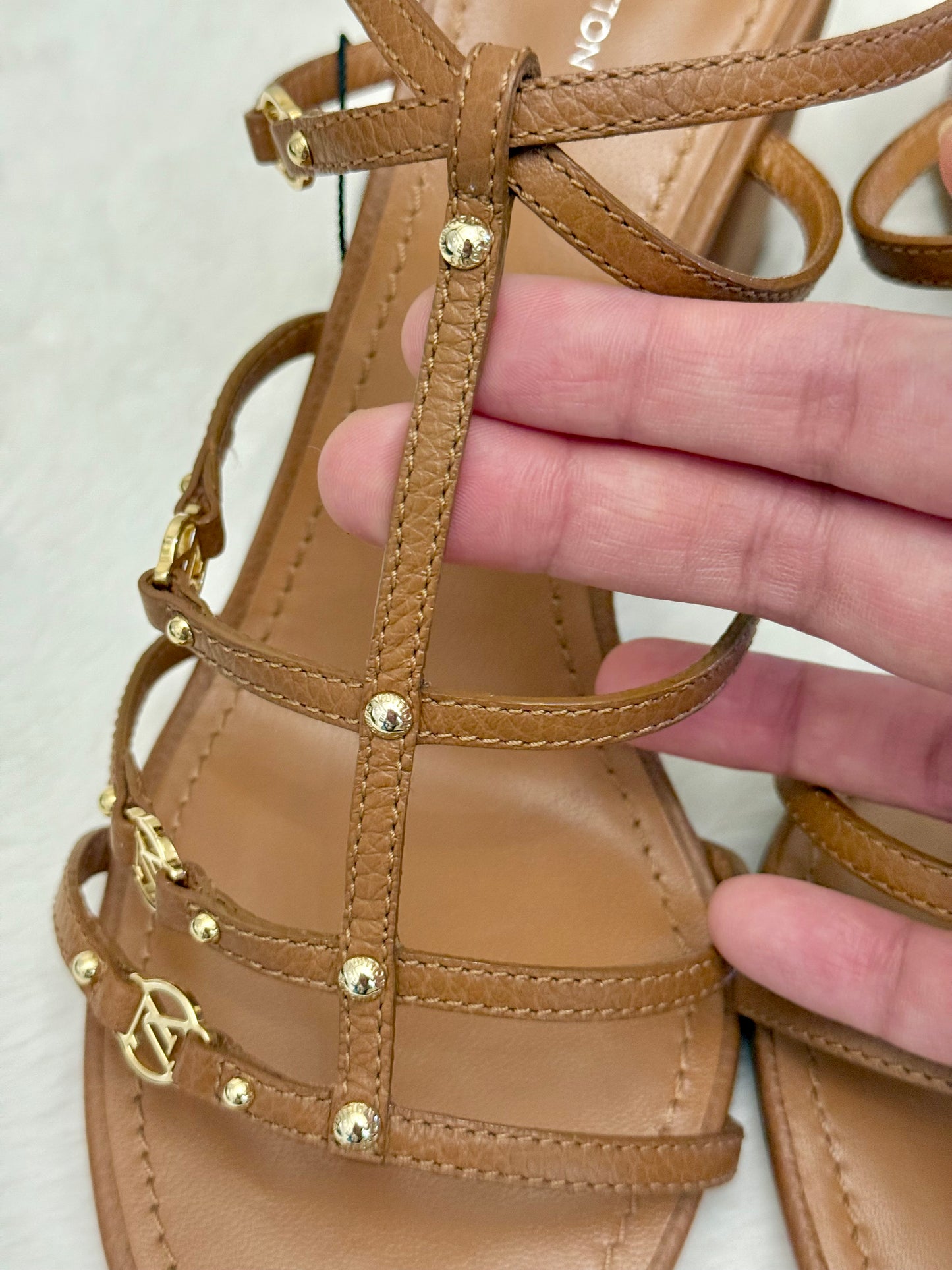 Louis Vuitton Roma Sandals Cognac Size 40