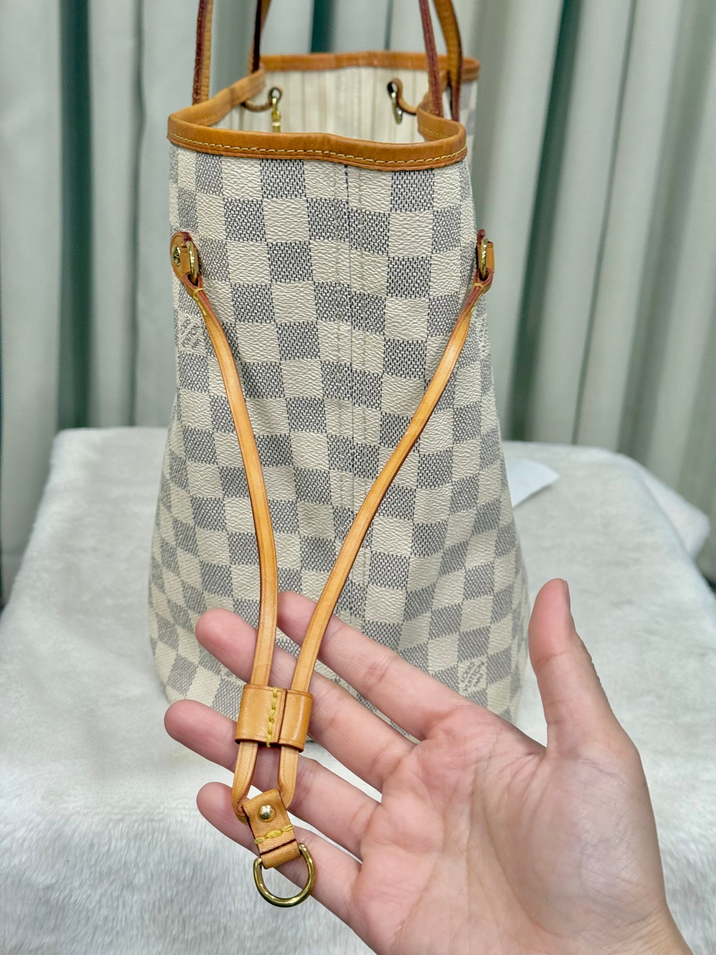 Louis Vuitton Neverfull MM Damier Azur Beige