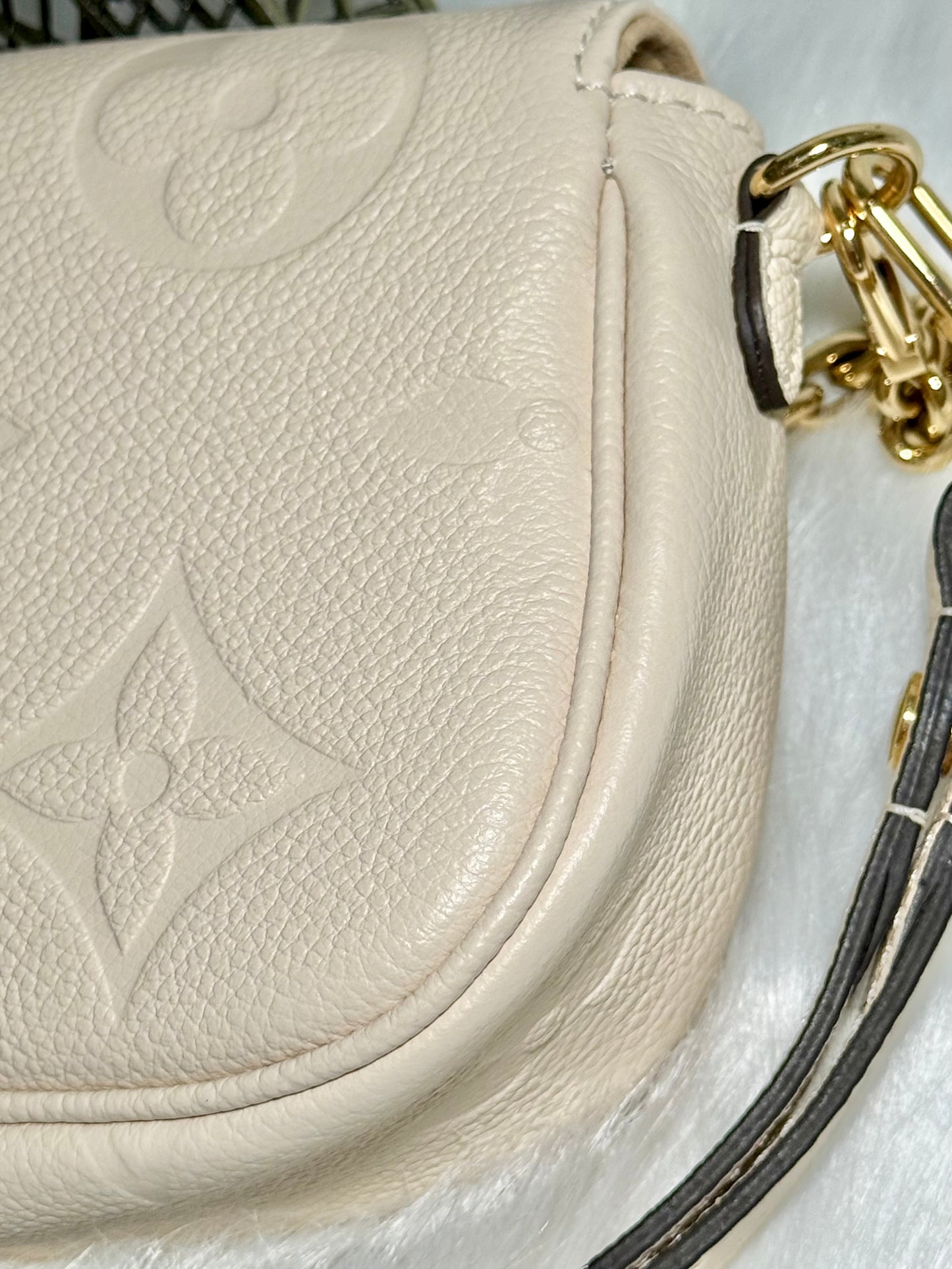 Louis Vuitton Ivy Wallet on Chain Cream Empreinte