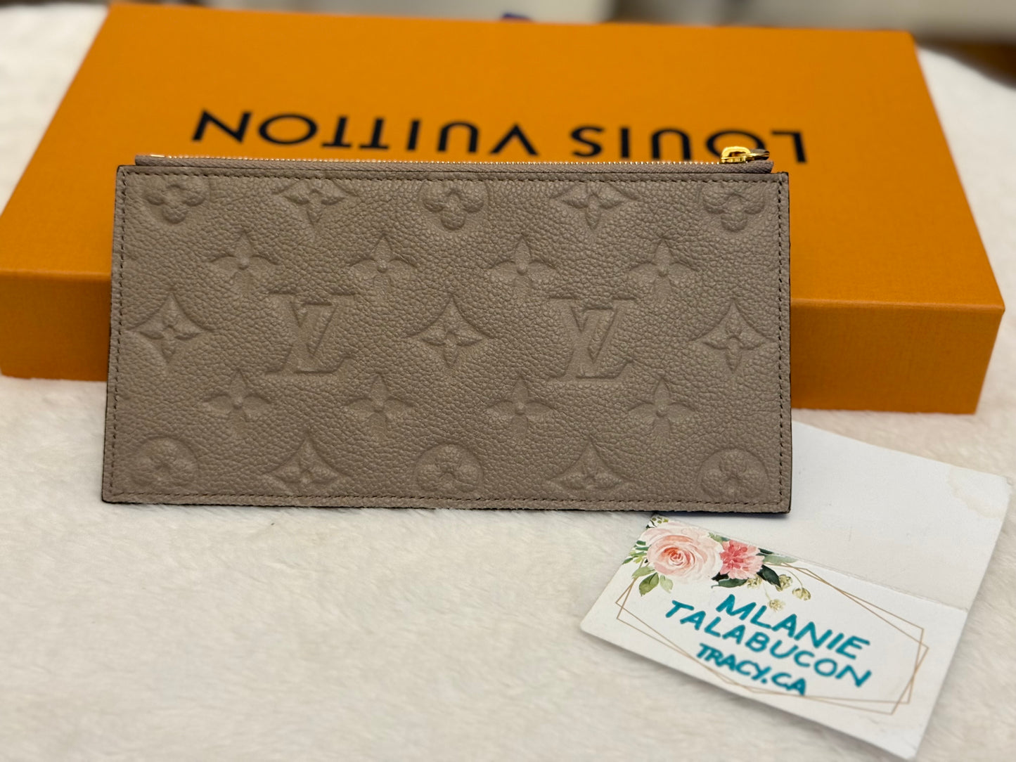 Louis Vuitton Felicie Pochette Empreinte Turtledove Full Set
