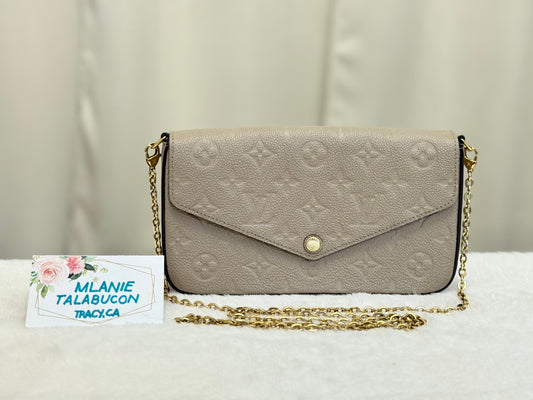 Louis Vuitton Felicie Pochette Mono Empreinte TurtleDove