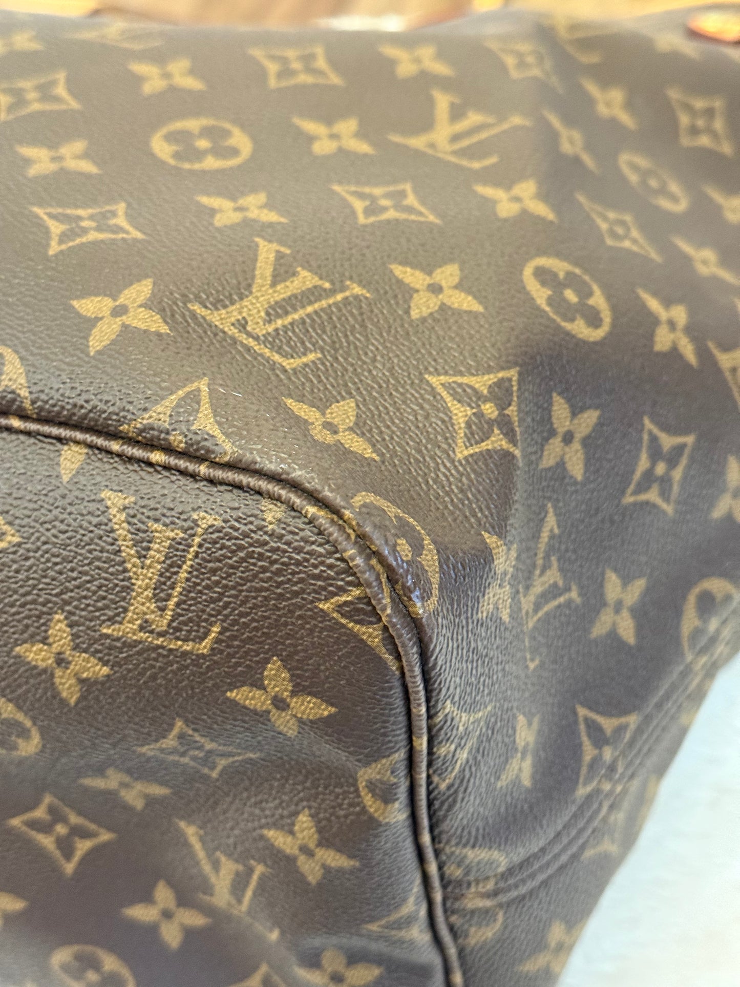 Louis Vuitton Neverfull GM Mono Pivoine Bag and Pouch