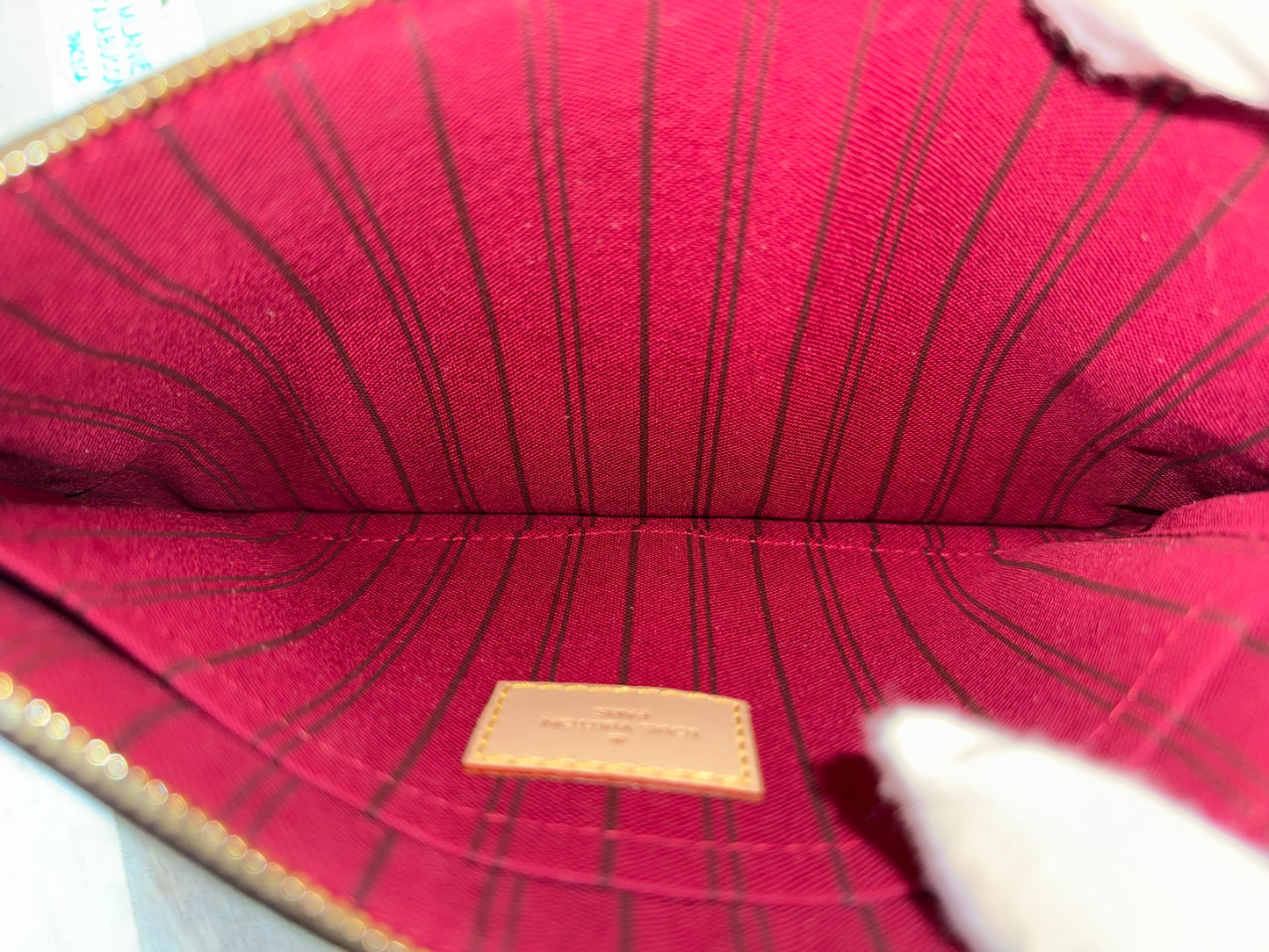 Louis Vuitton Neverfull Mono Pouch Fuchsia