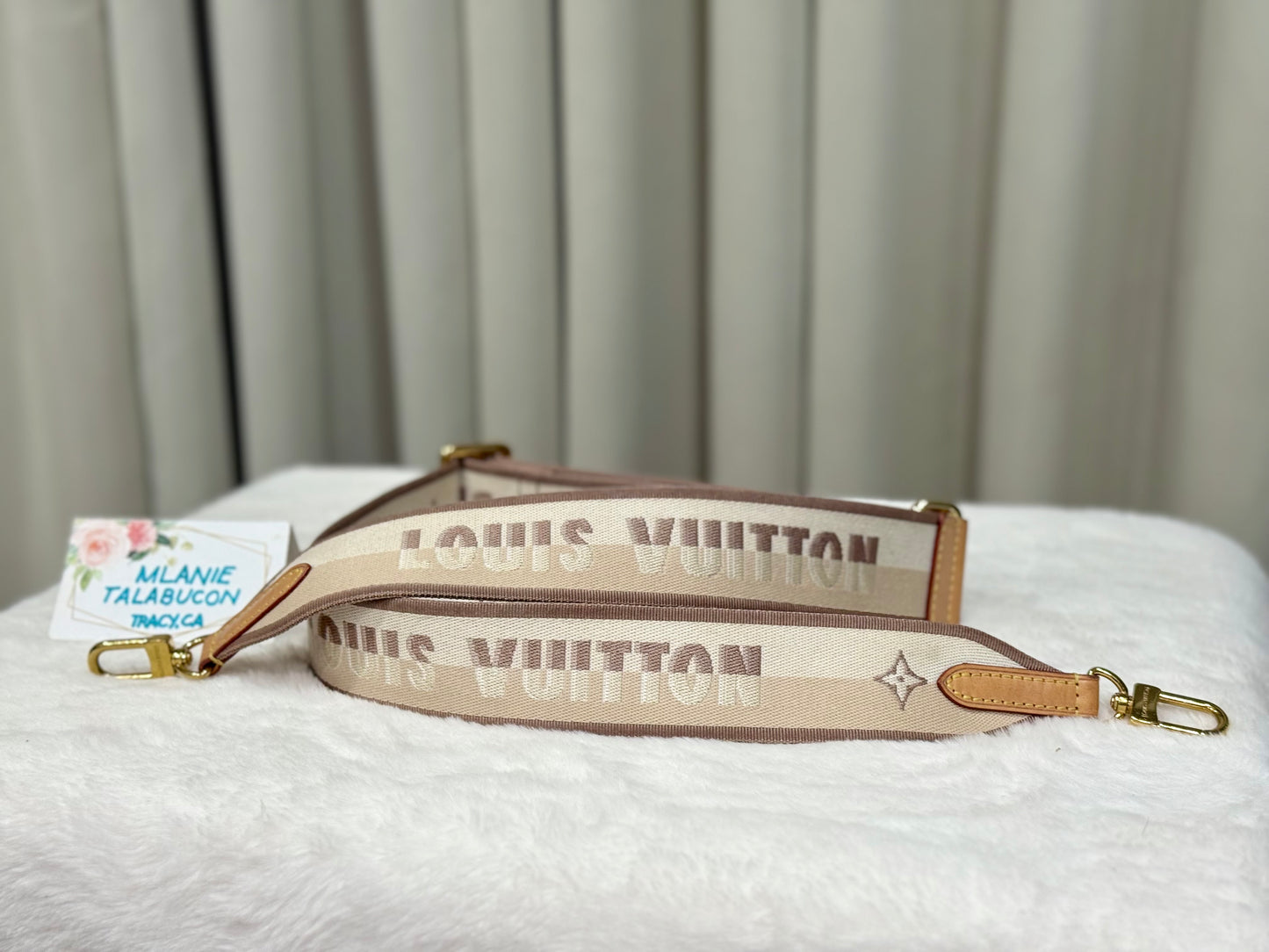 Louis Vuitton Beige Guitar Jacquard Adjustable Strap