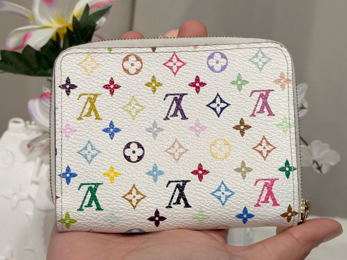 Louis Vuitton Zippy Compact Multicolor White/Blanc