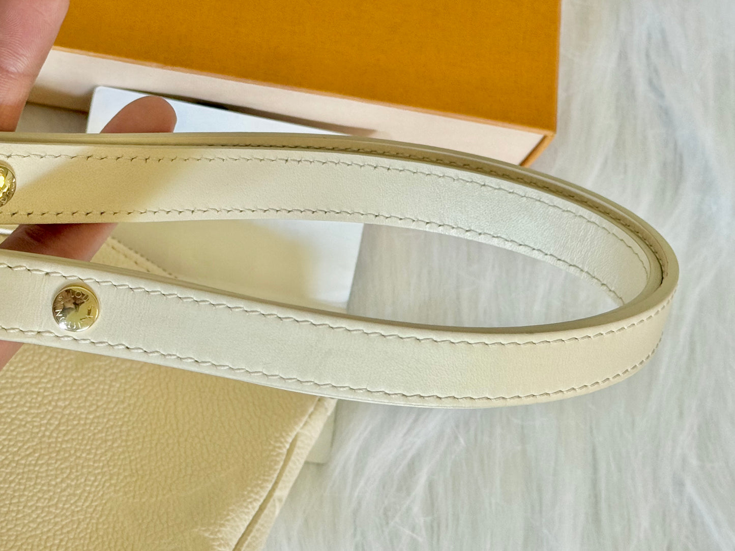 Louis Vuitton Large Pochette Giant Mono Empreinte Cream from MPA