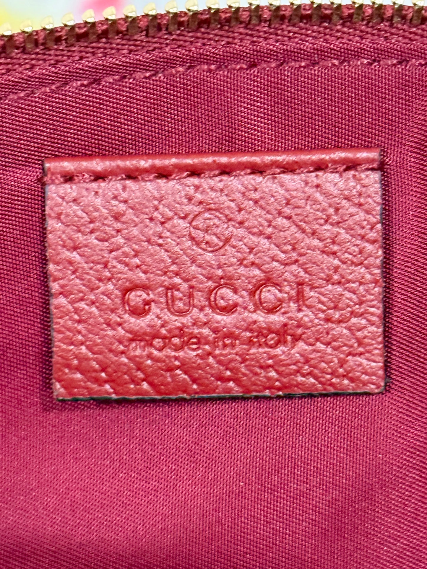 Gucci Beige/Ebony GG Coated Canvas Fabric Cat Pencil Case