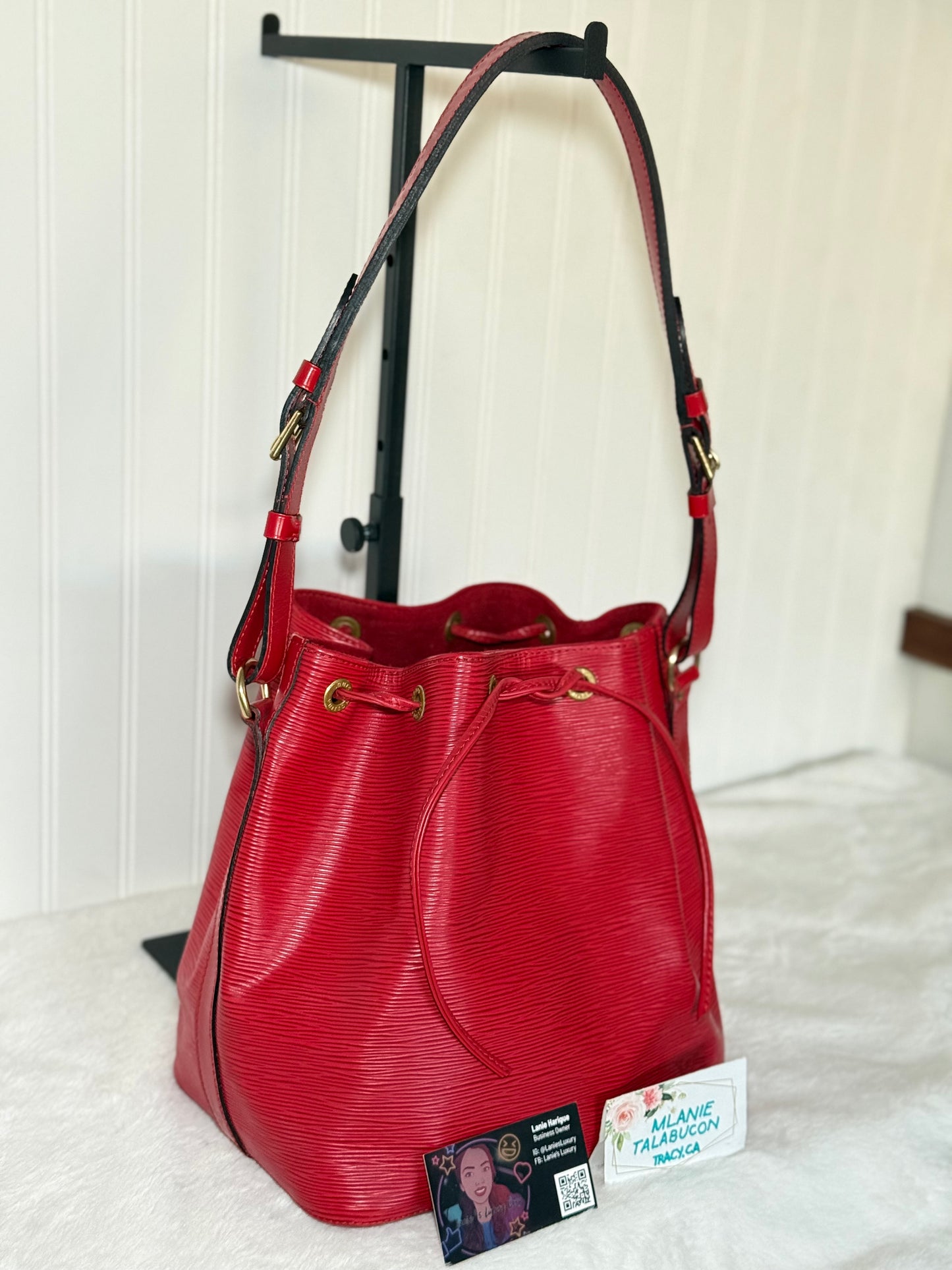 Louis Vuitton Red Epi Petit Noe