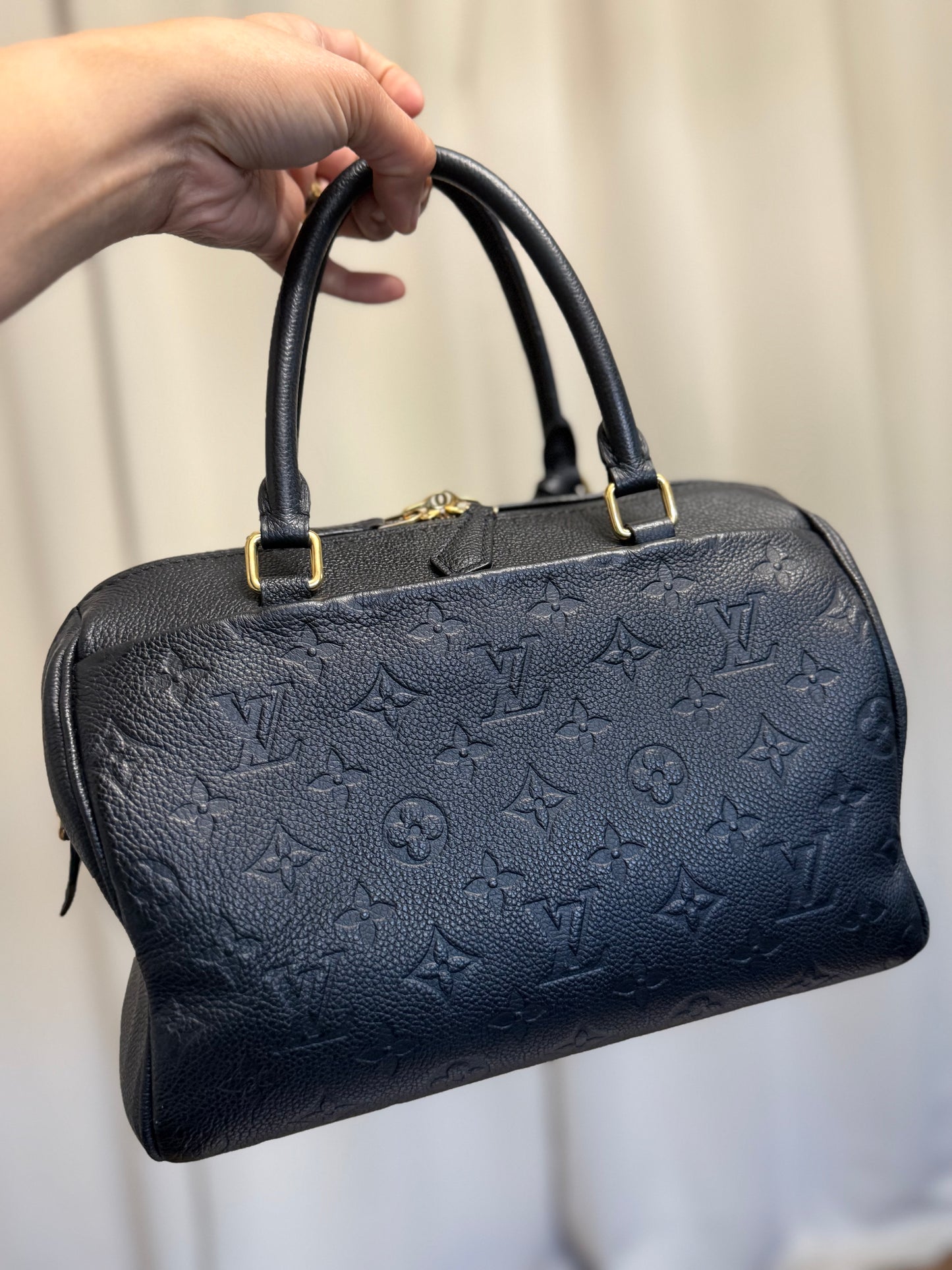 Louis Vuitton Speedy 25 Bandouliere Mono Empreinte Black/Noir