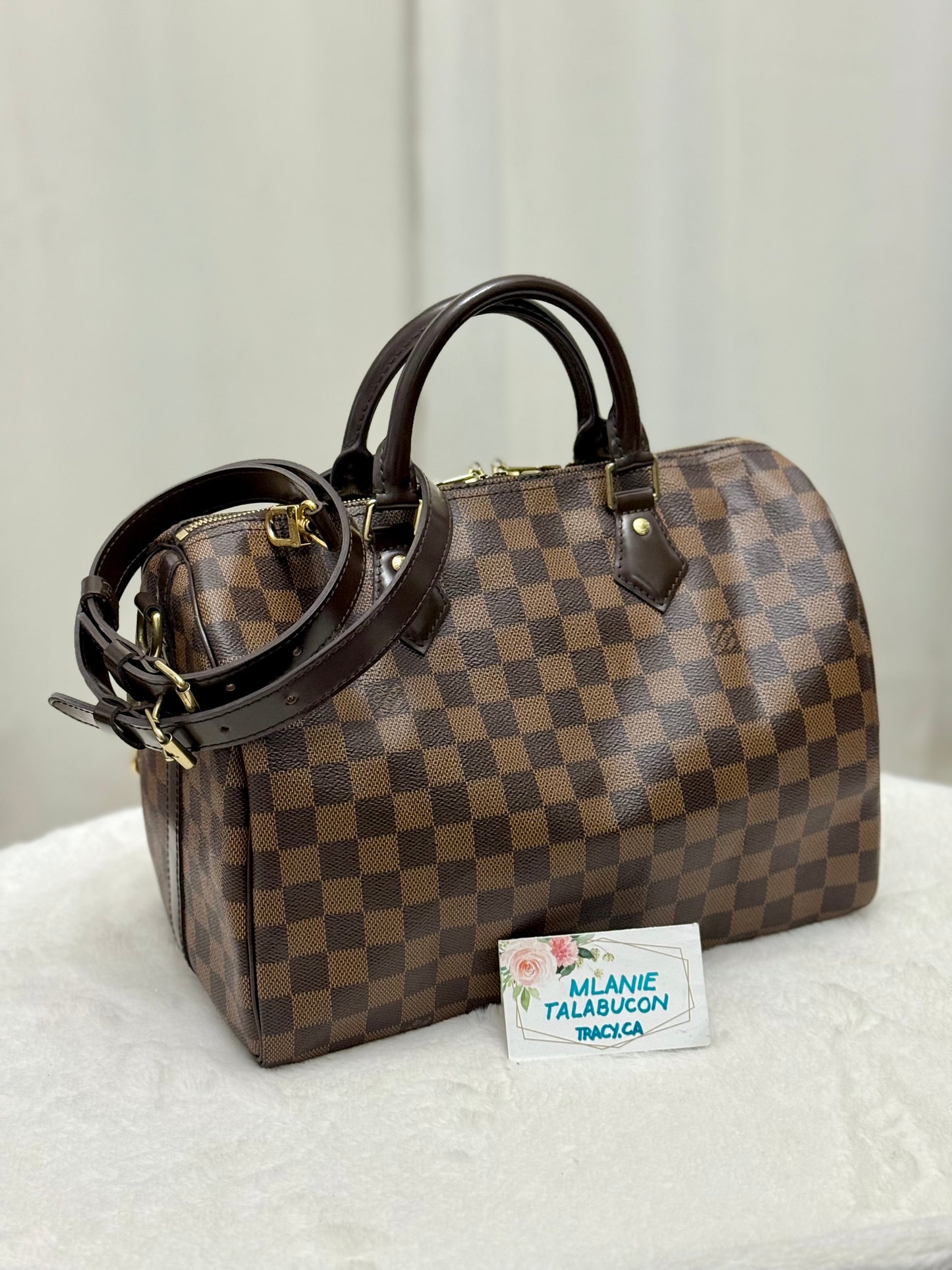 Louis Vuitton Speedy 30 Bandouliere Damier Ebene