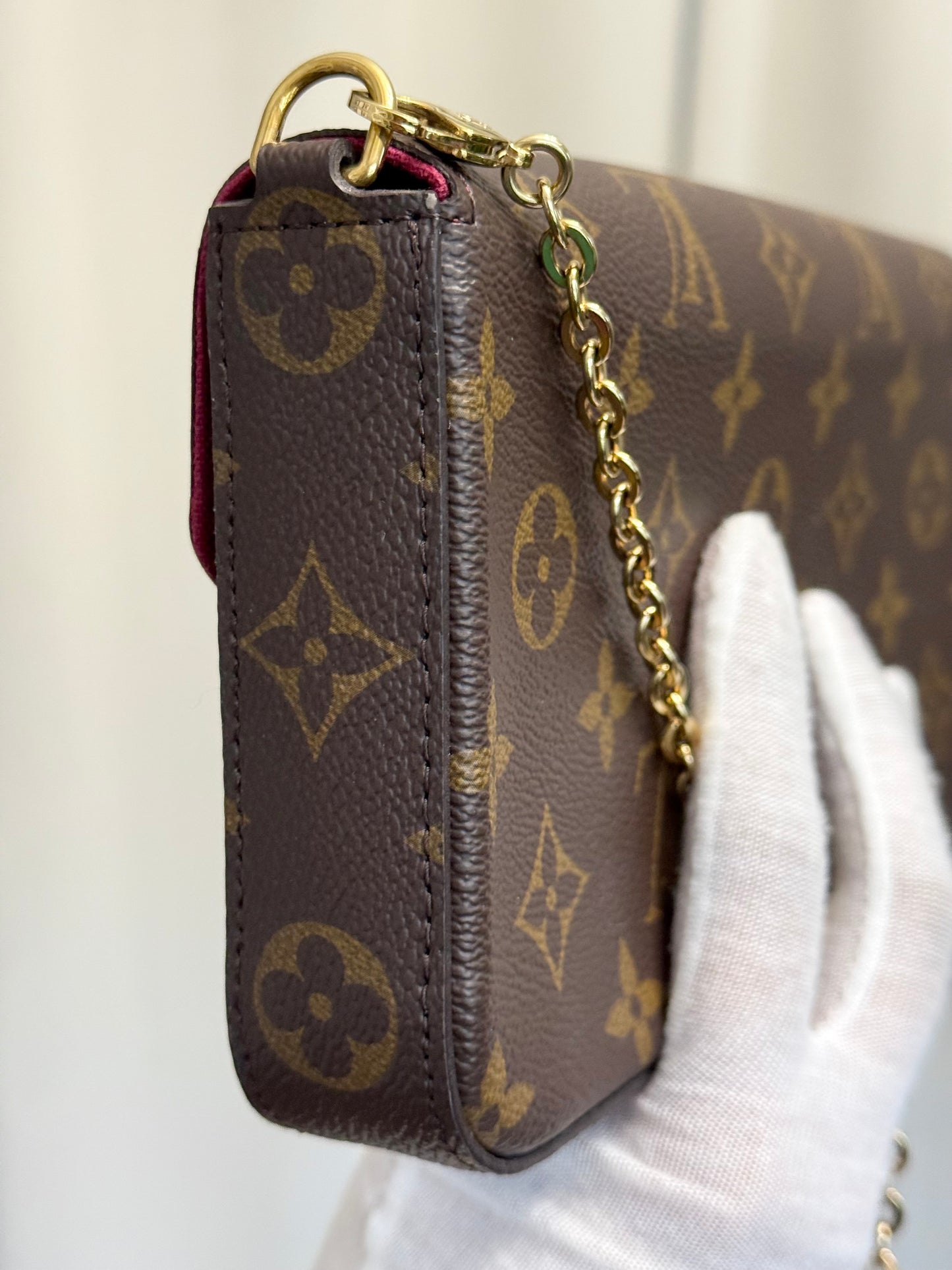 Louis Vuitton Pochette Felicie Mono Fuchsia