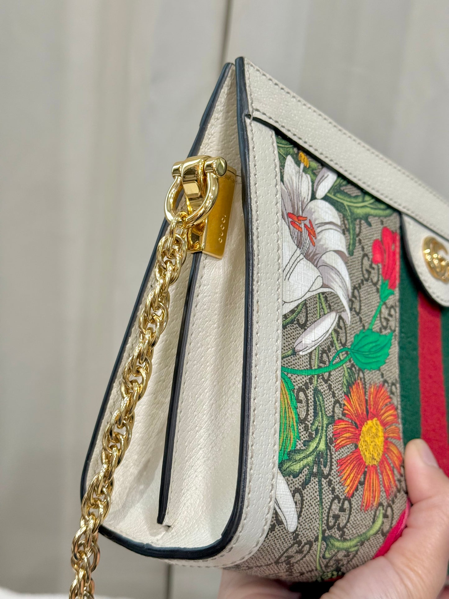 Gucci GG Supreme Flora Ophidia Small Shoulder Bag 503877