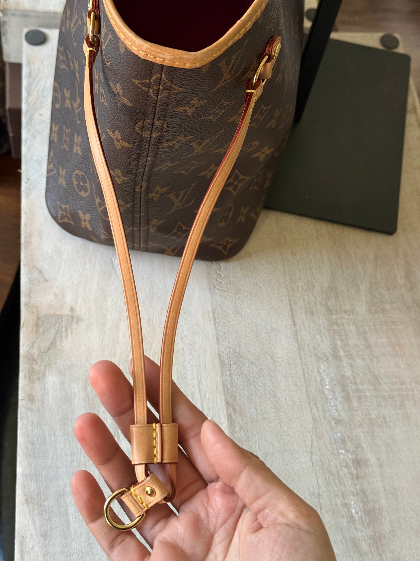 Louis Vuitton Neverfull MM Mono Pivoine Bag Only