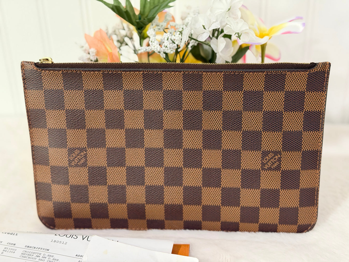 Louis Vuitton Neverfull MM DE Set (Bag and Pouch)