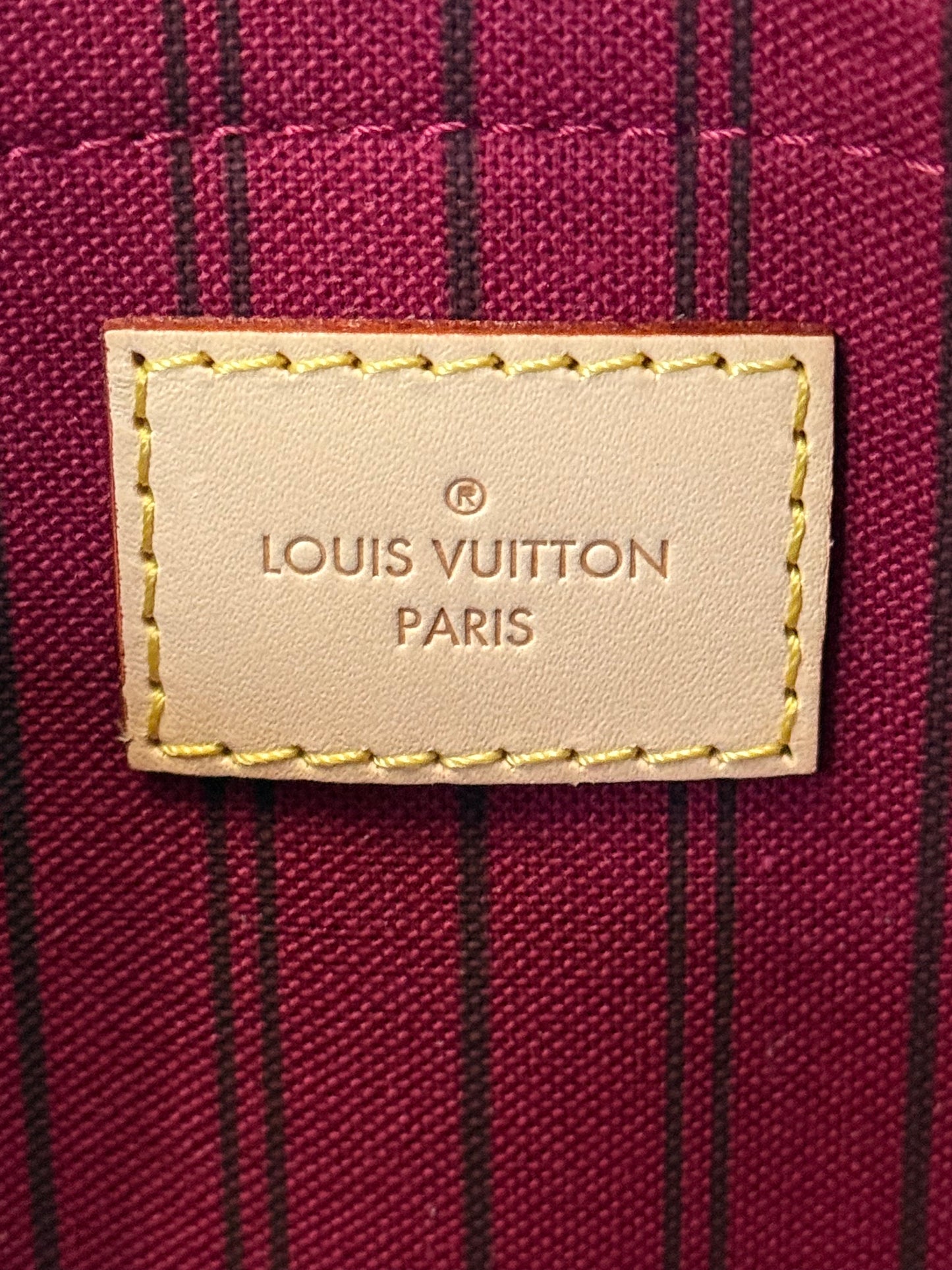 Louis Vuitton Neverfull Mono Pouch Fuchsia