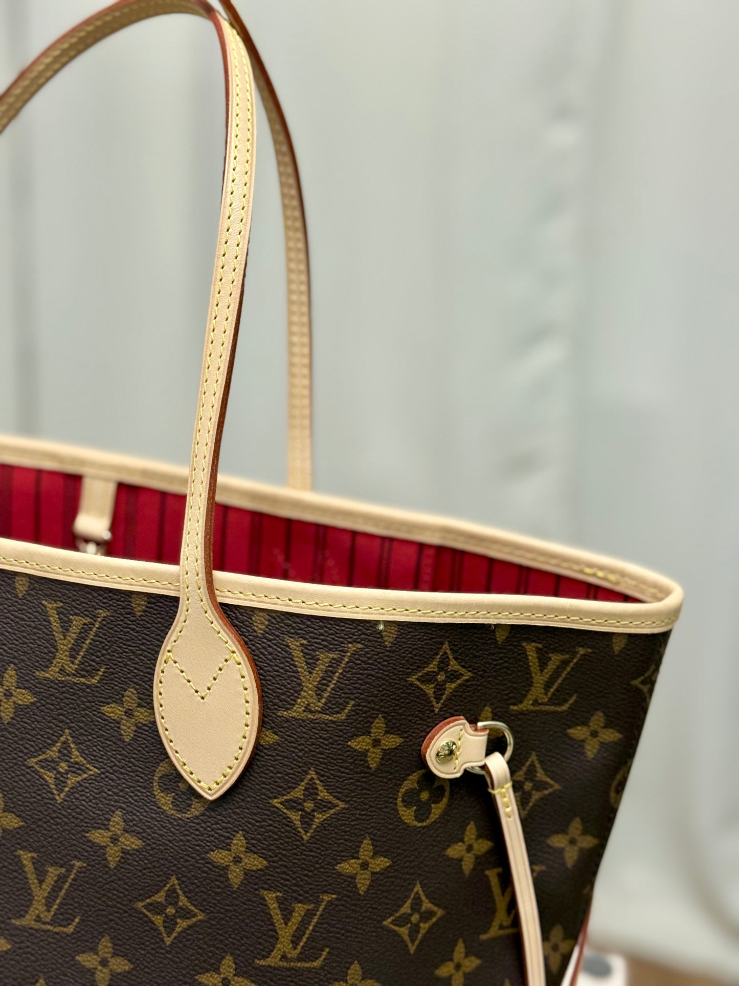 Louis Vuitton Neverfull MM Mono Cerise Bag Only