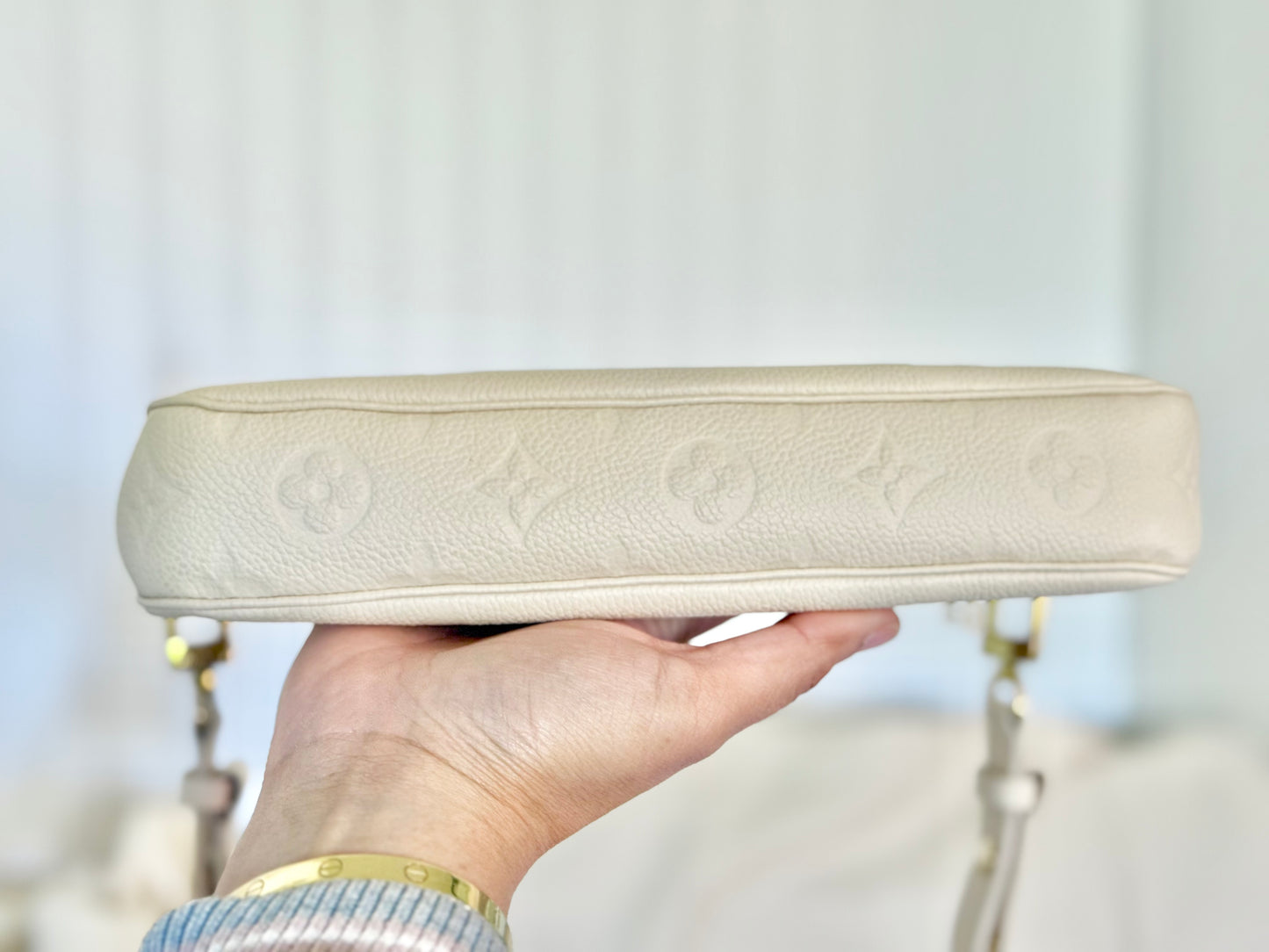 Louis Vuitton Multi Pochette Mono Giant Empreinte Cream