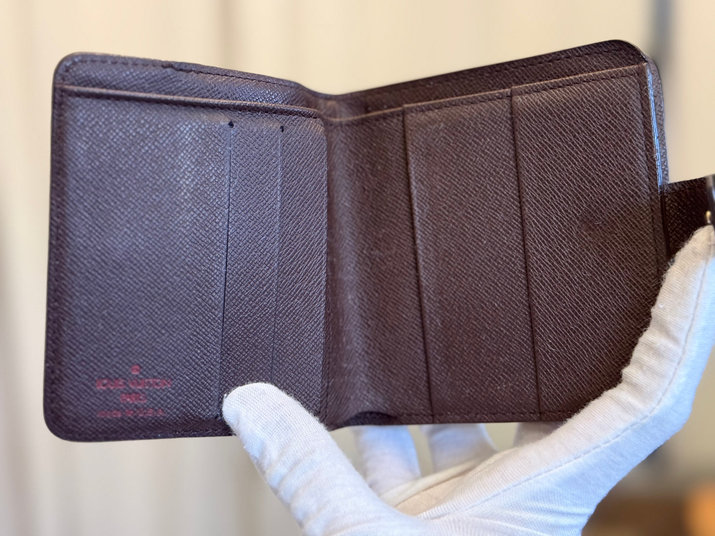 Louis Vuitton Compact Zippy Wallet in Damier Ebene