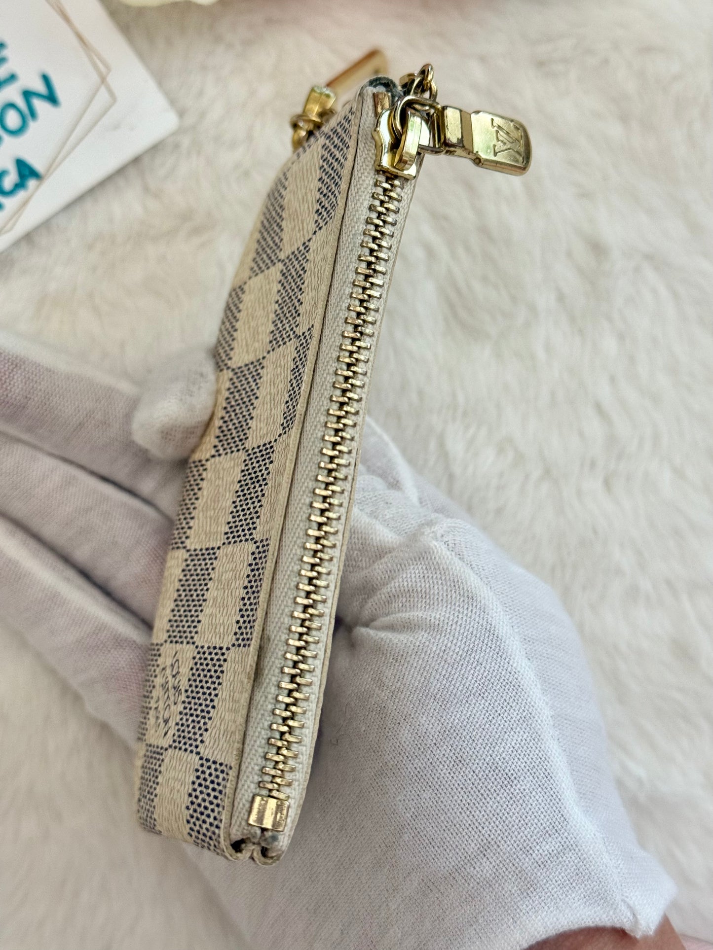Louis Vuitton Key Pouch Damier Azur