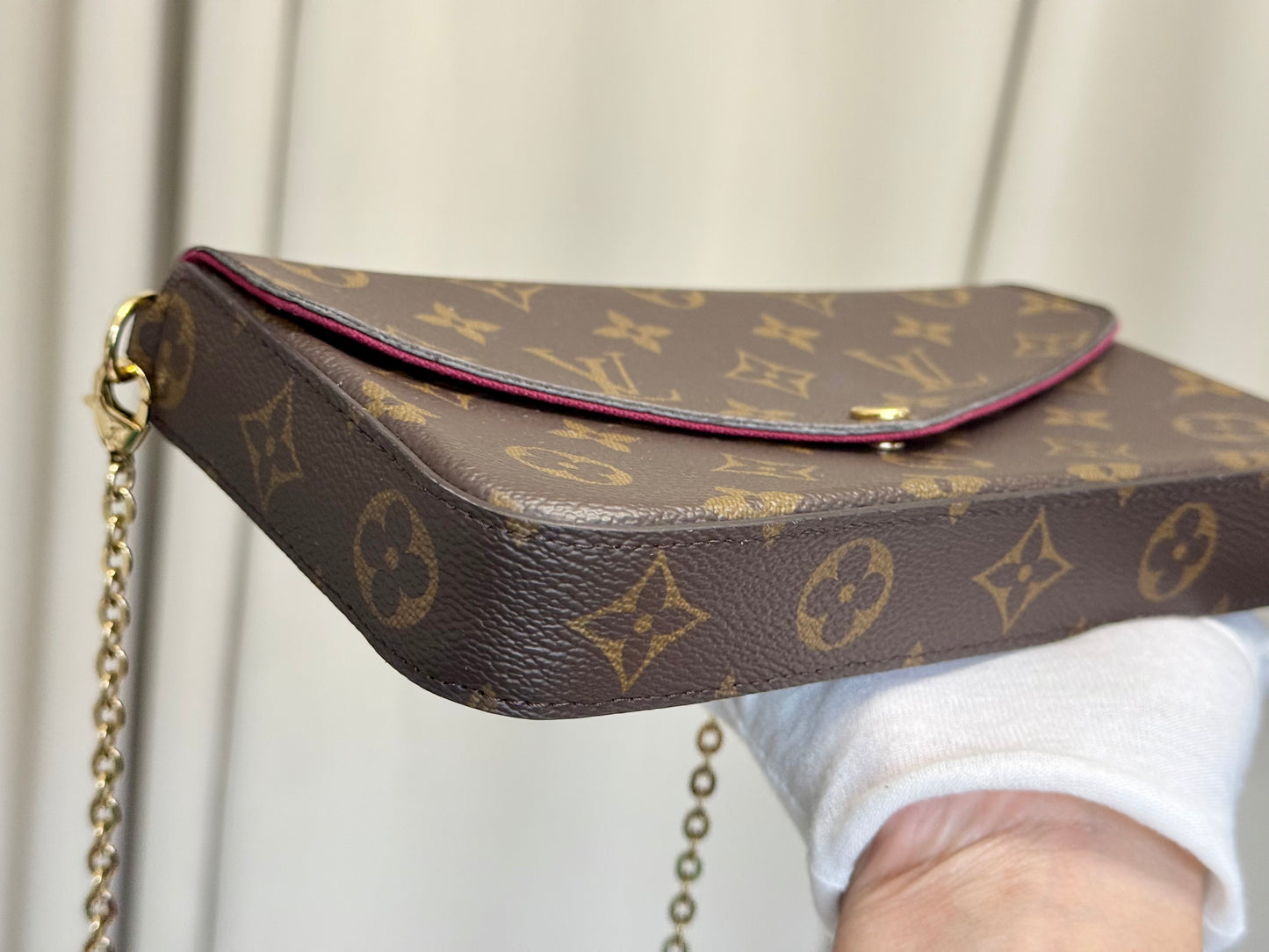 Louis Vuitton Pochette Felicie Mono Fuchsia