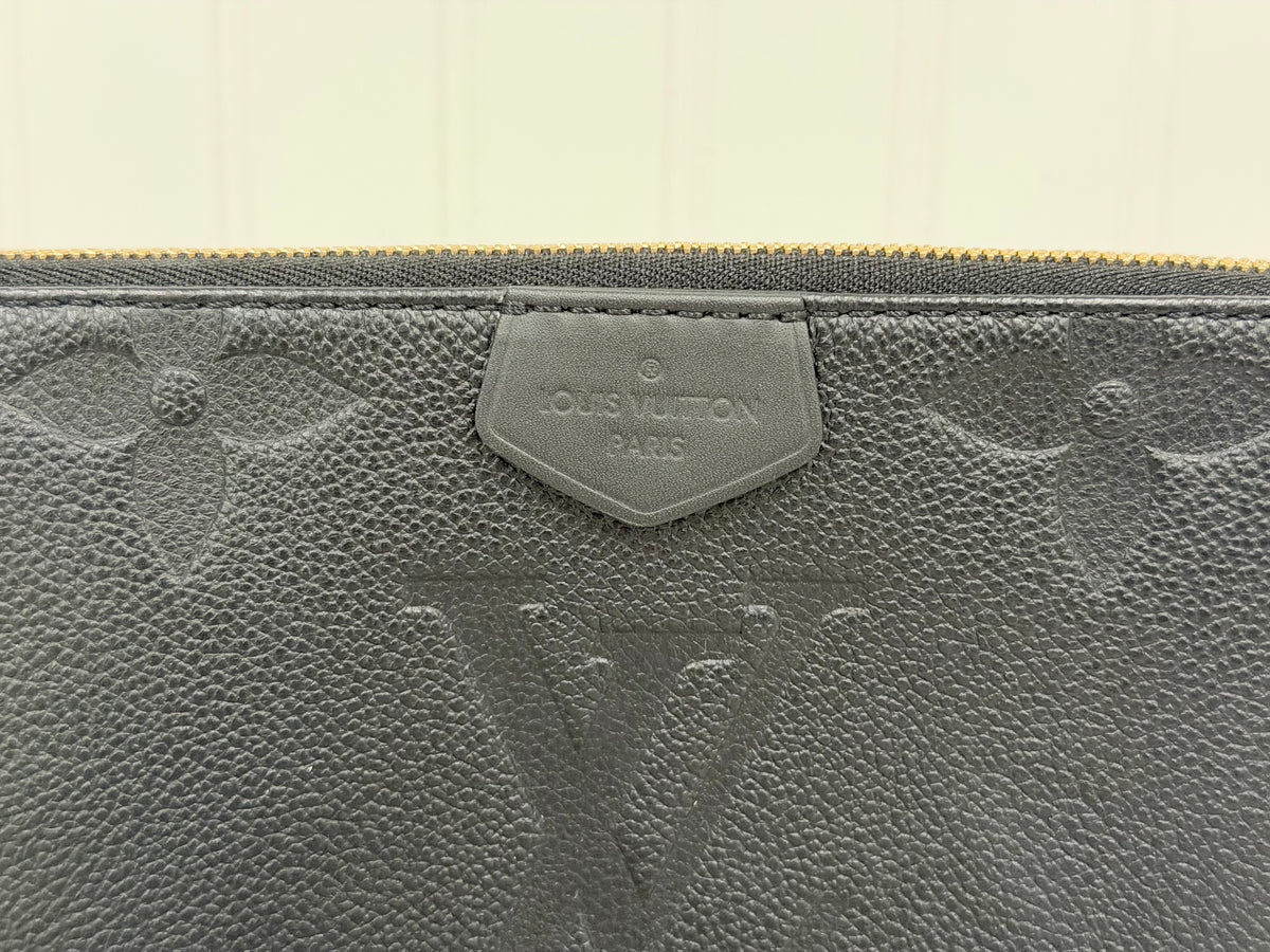 Louis Vuitton Multi Pochette Mono Giant Empreinte Black