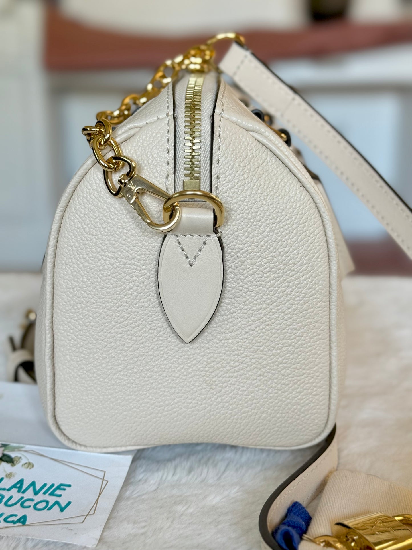 Speedy Bandouliere 20 Mono Giant Empreinte Creme