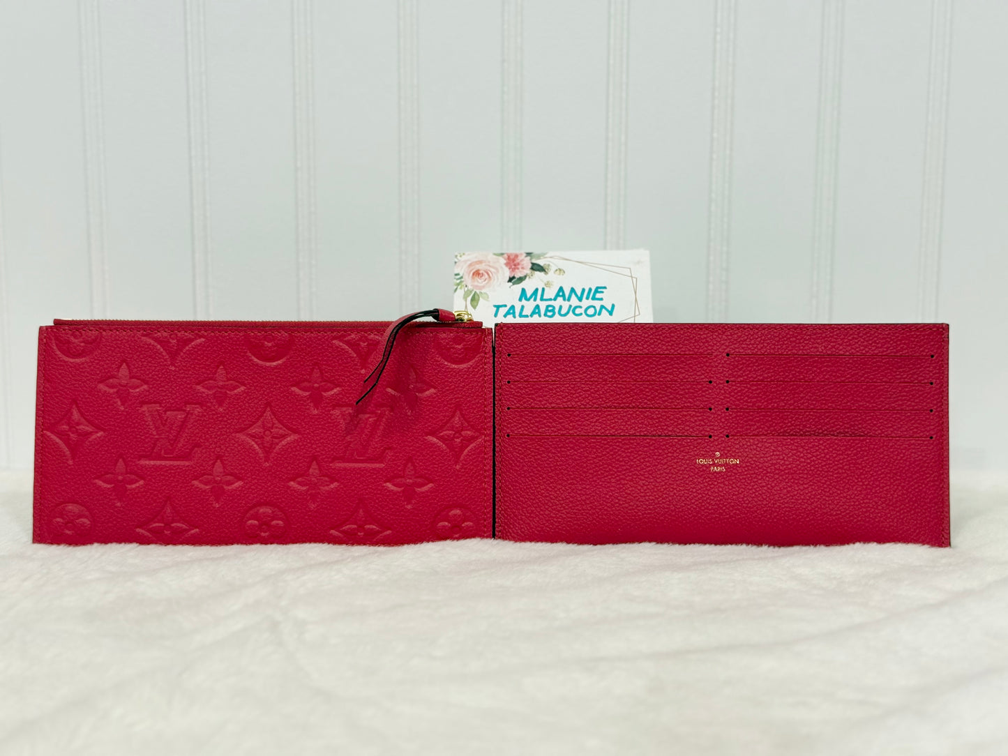 Louis Vuitton Felicie Pochette Mono Empreinte Scarlet Red