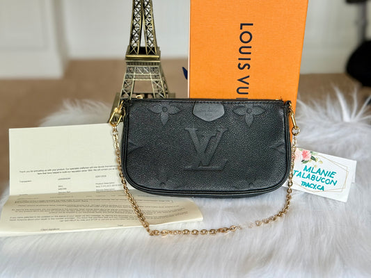 Louis Vuitton Small Pochette Black Empreinte