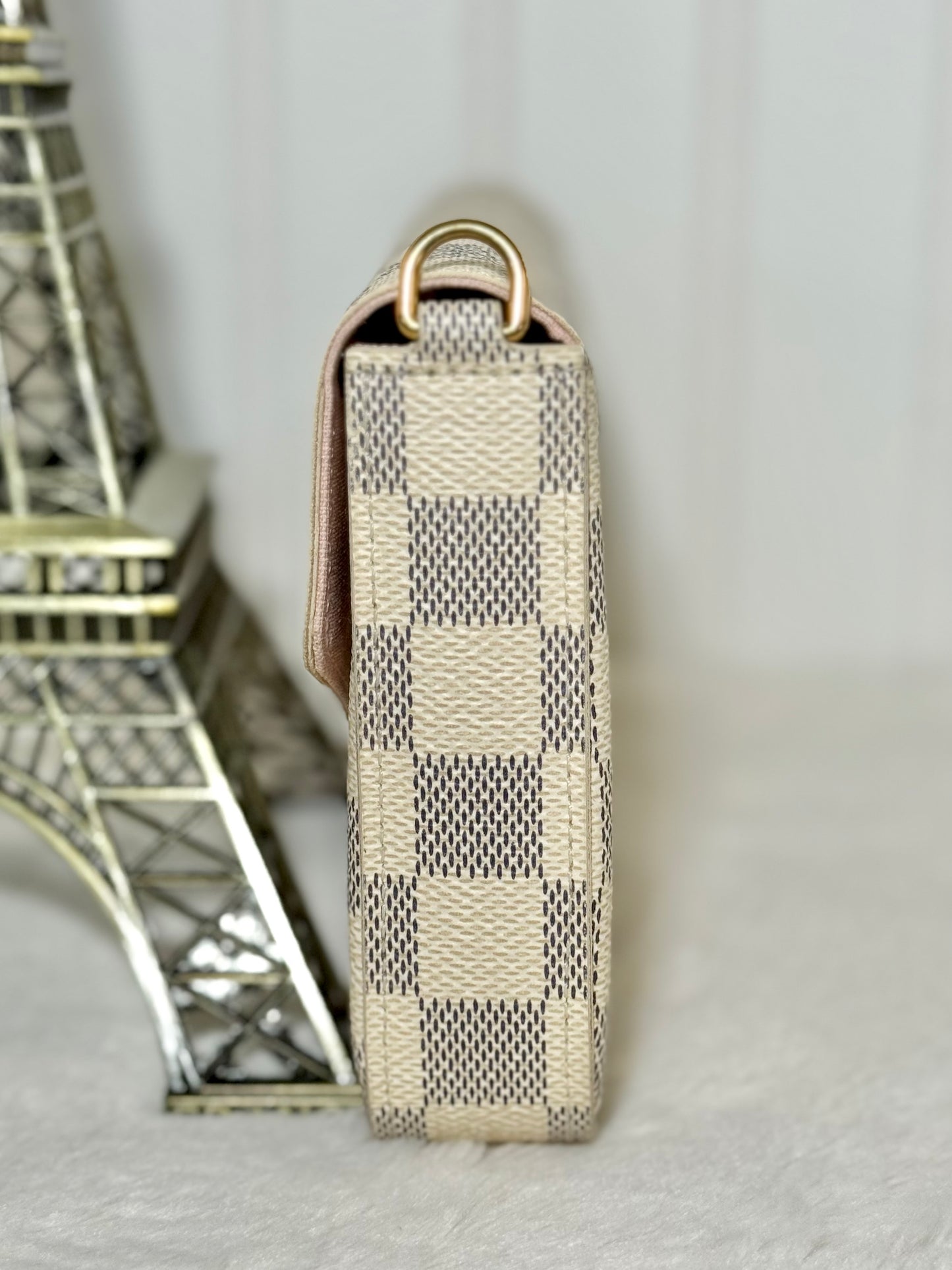 Louis Vuitton Pochette Felicie Damier Azur Rose Ballerine