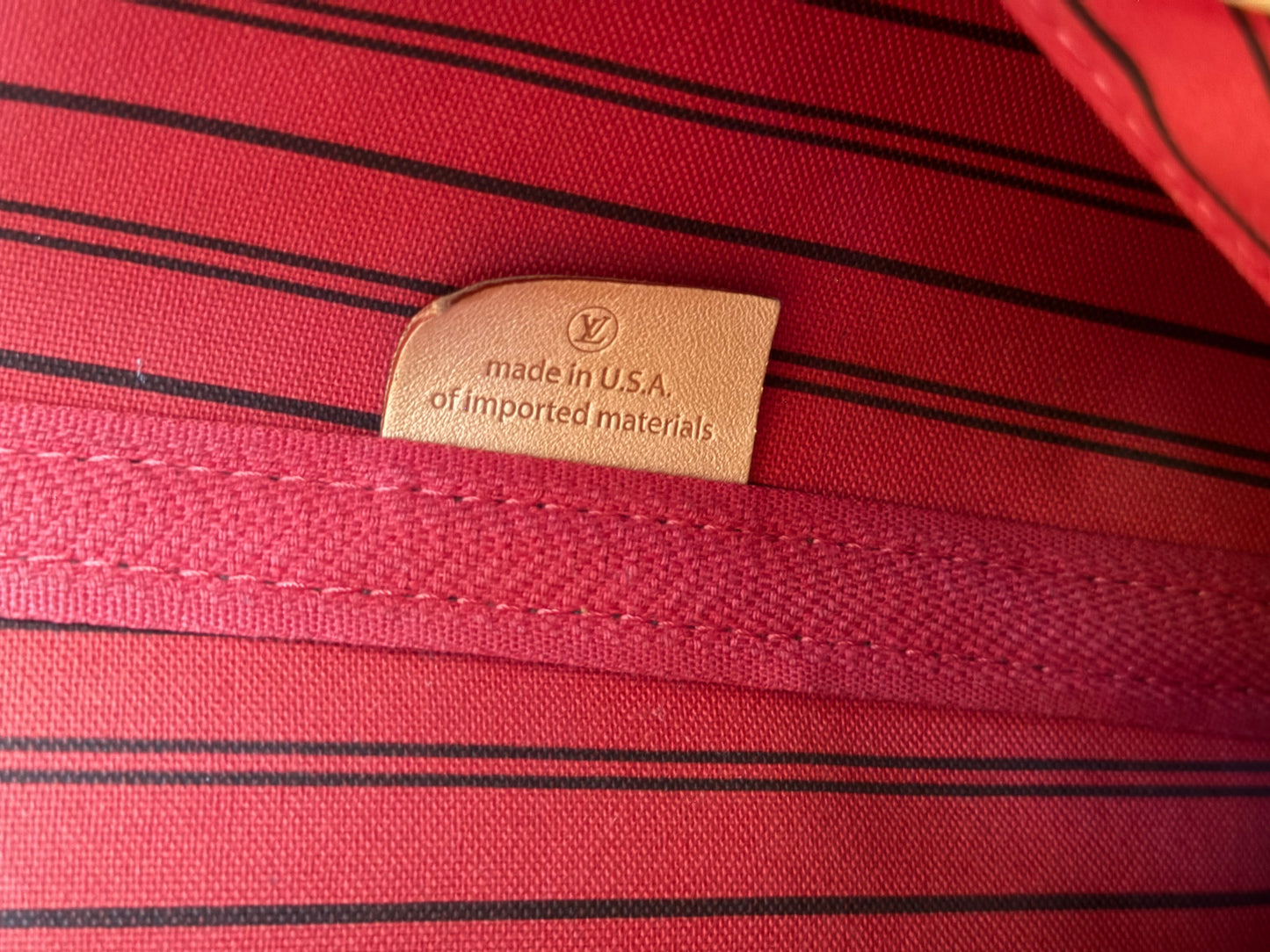 Louis Vuitton Neverfull MM Mono Cerise